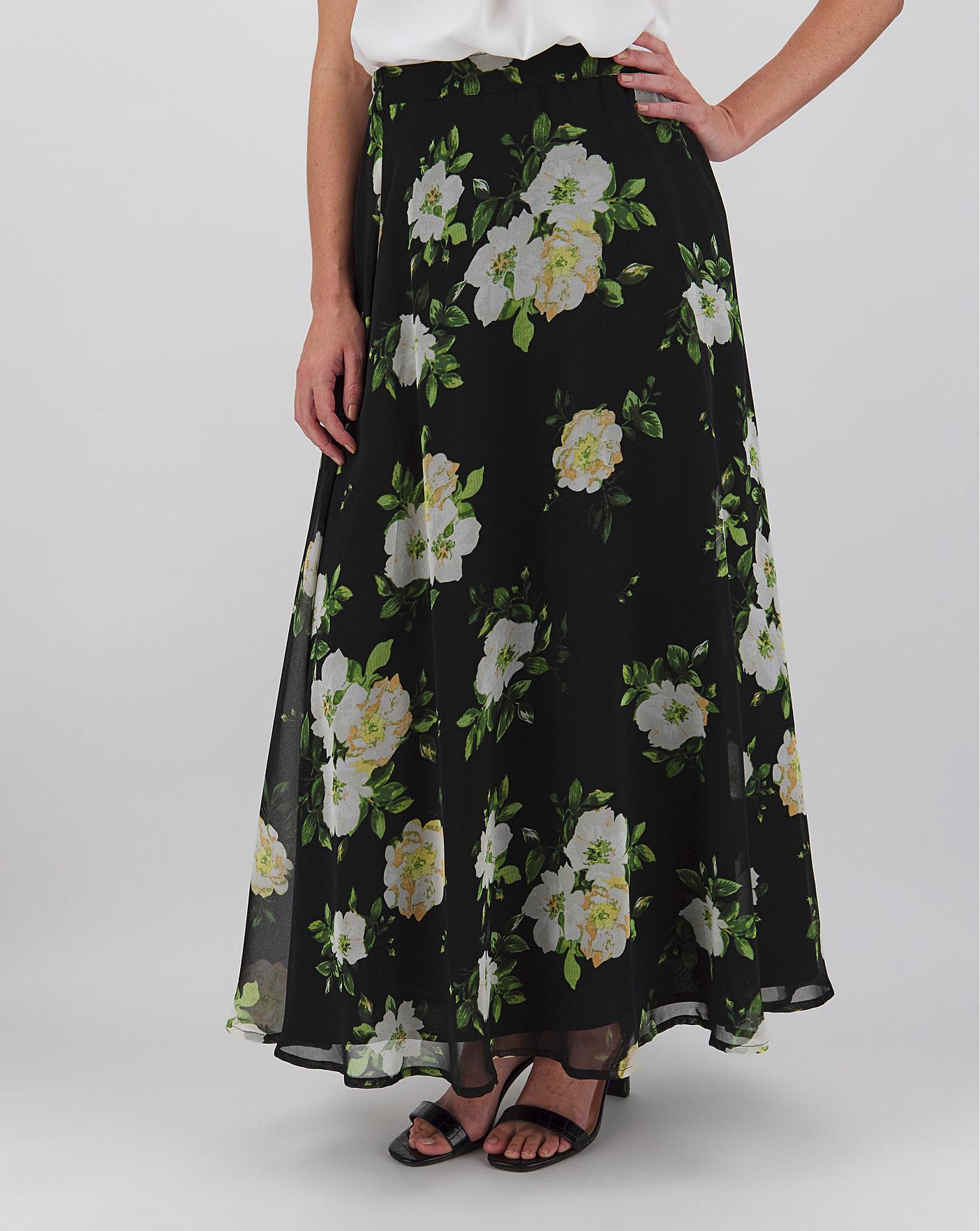 georgette maxi skirt