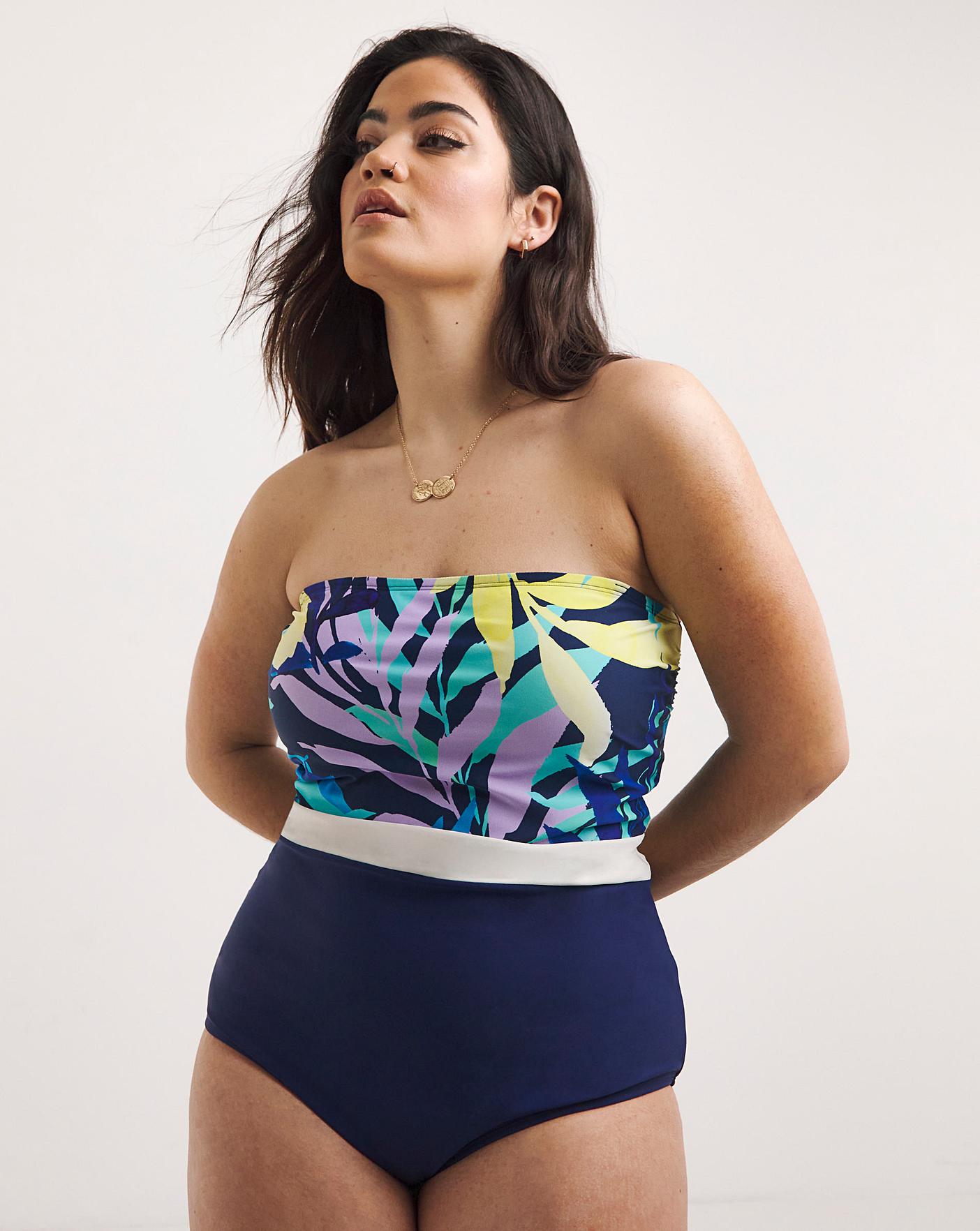 Plus size bandeau swimsuit online