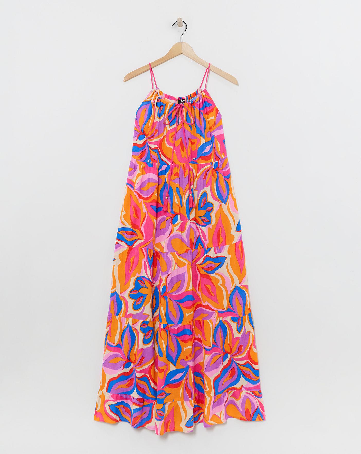 Floral Maxi Tiered Beach Dress | Simply Be