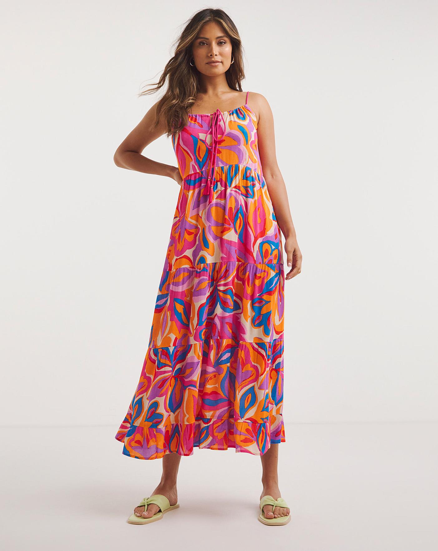 Floral Maxi Tiered Beach Dress | Oxendales