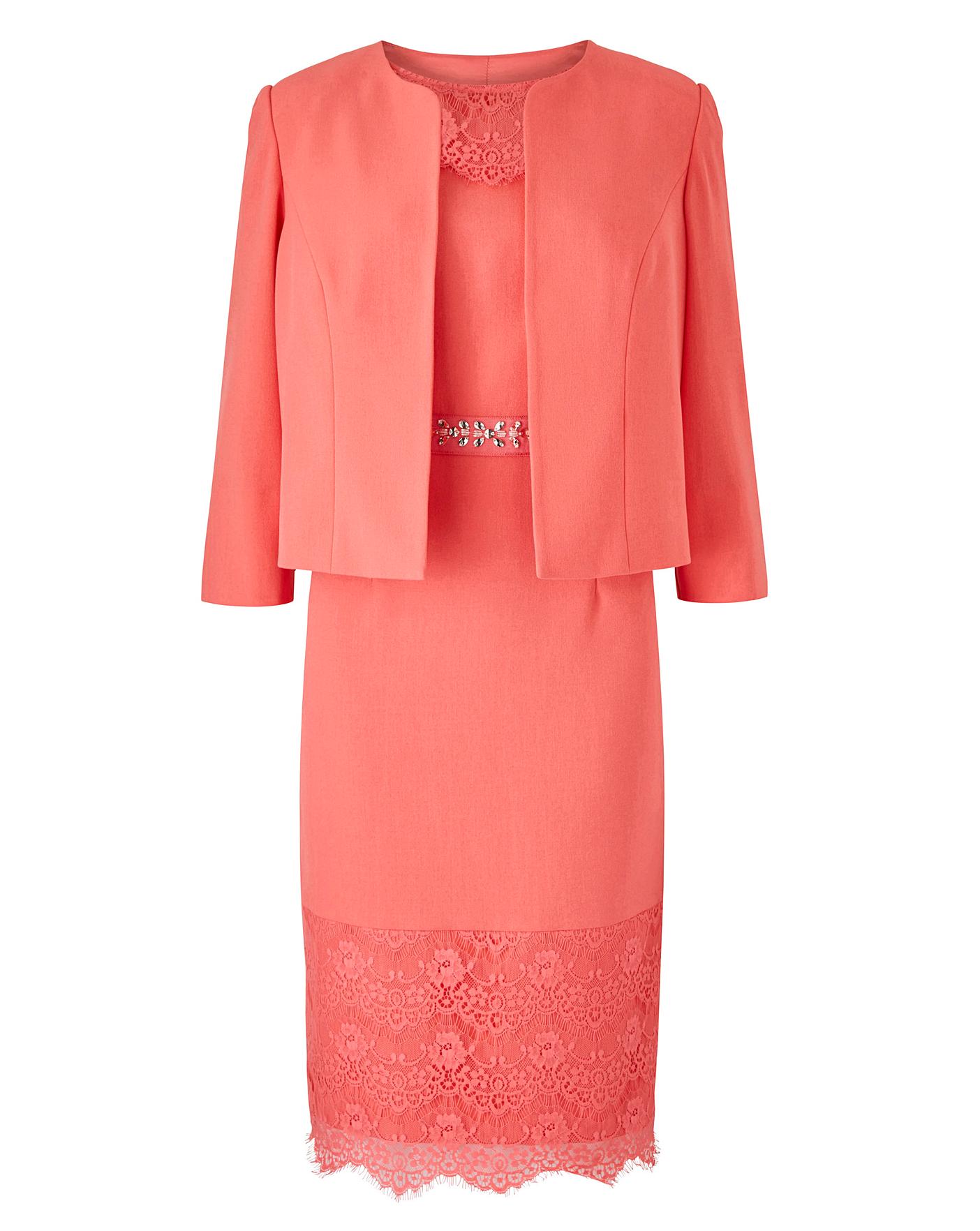 joanna hope lace dress and jacket set