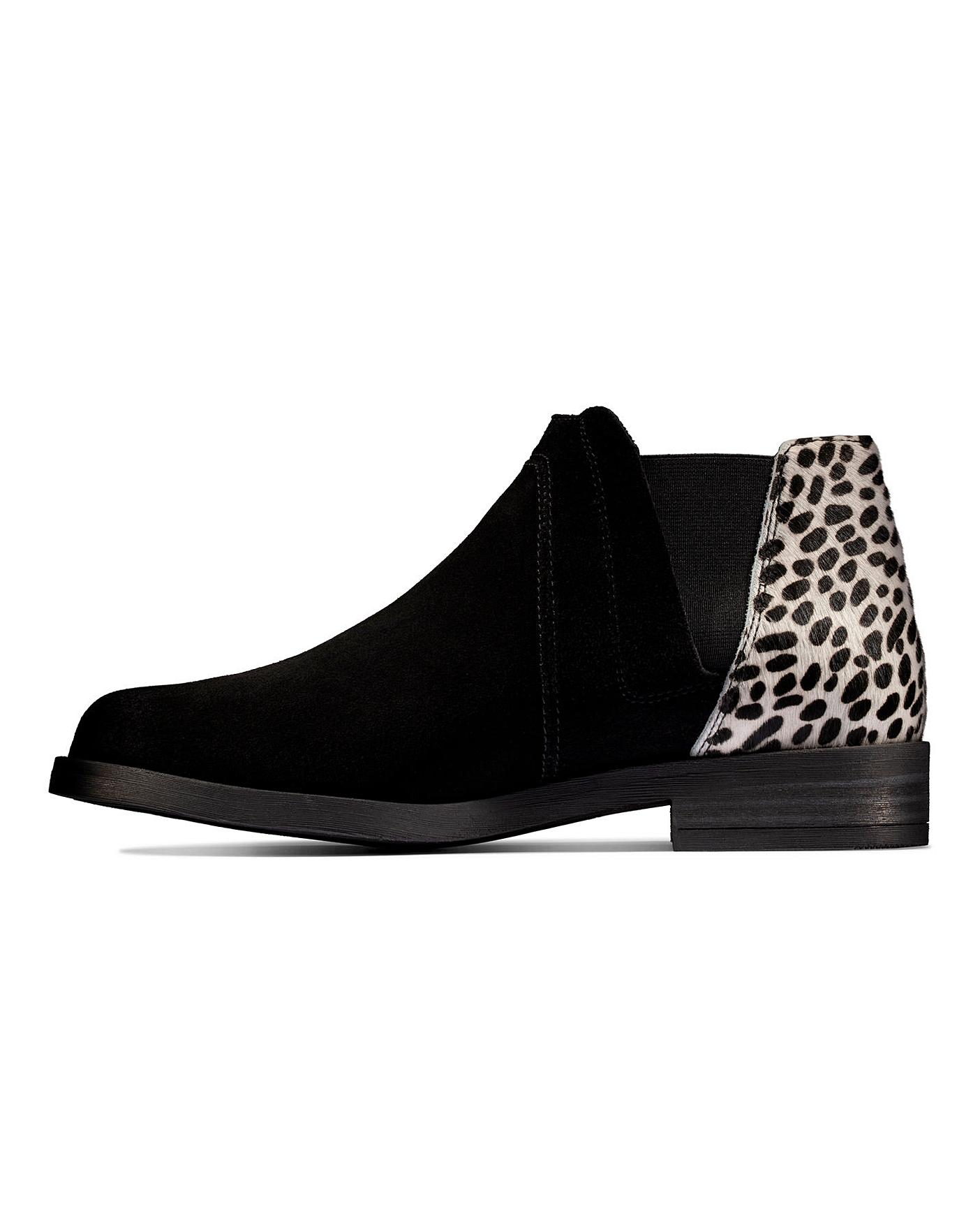 Clarks leopard clearance print ankle boots