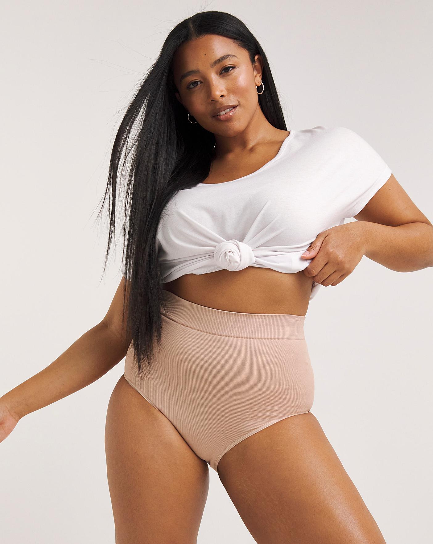 Almond Seamfree High Waist Control Brief