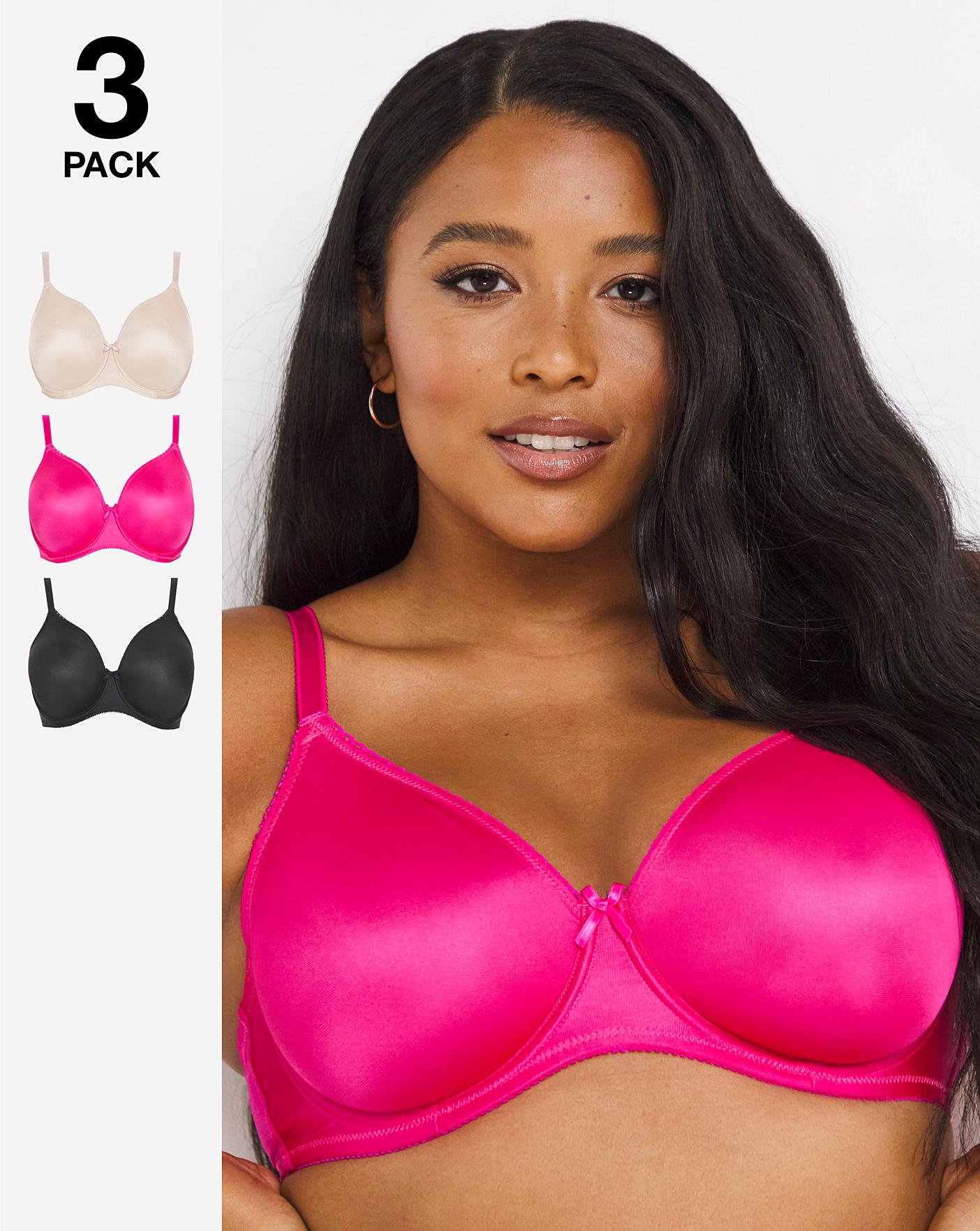 3 Pack Claire Full Cup Wired Bras