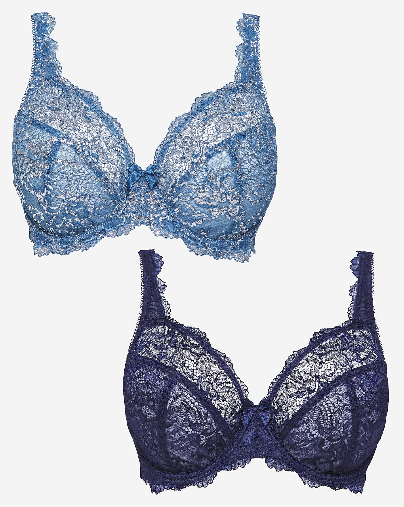 Pretty Secrets Ella Blue Sparkle Bra – Size 40C - Worn By Us