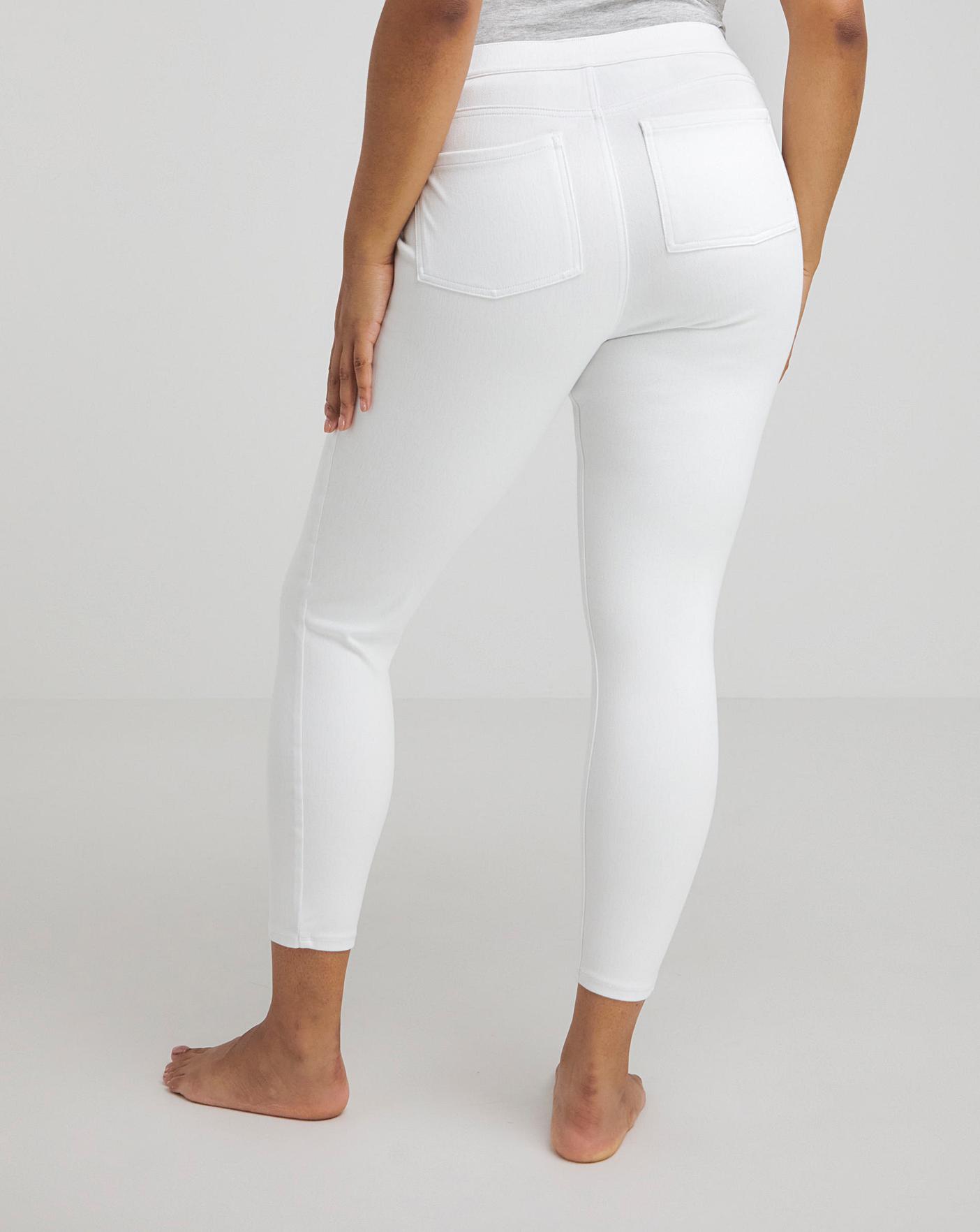 SPANX, Pants & Jumpsuits, Spanx Jeanishankle Leggings White Jeans Jegging