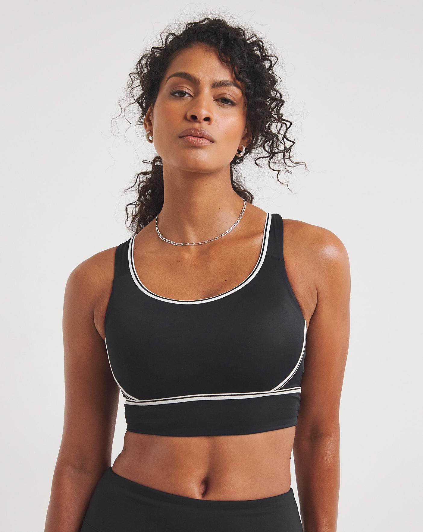 ANTE Form Medium Impact Sports Bra - Black  Black sports bra, Sports bra,  Medium impact sports bra