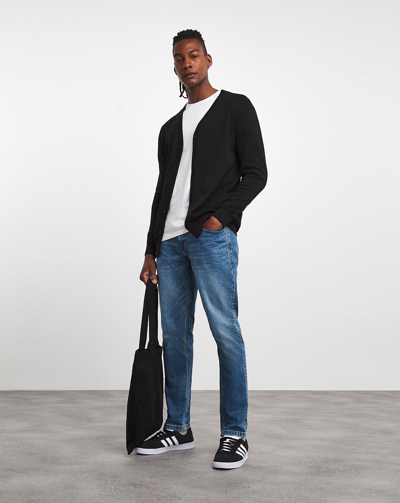 Black Knitted Cotton Cardigan | J D Williams