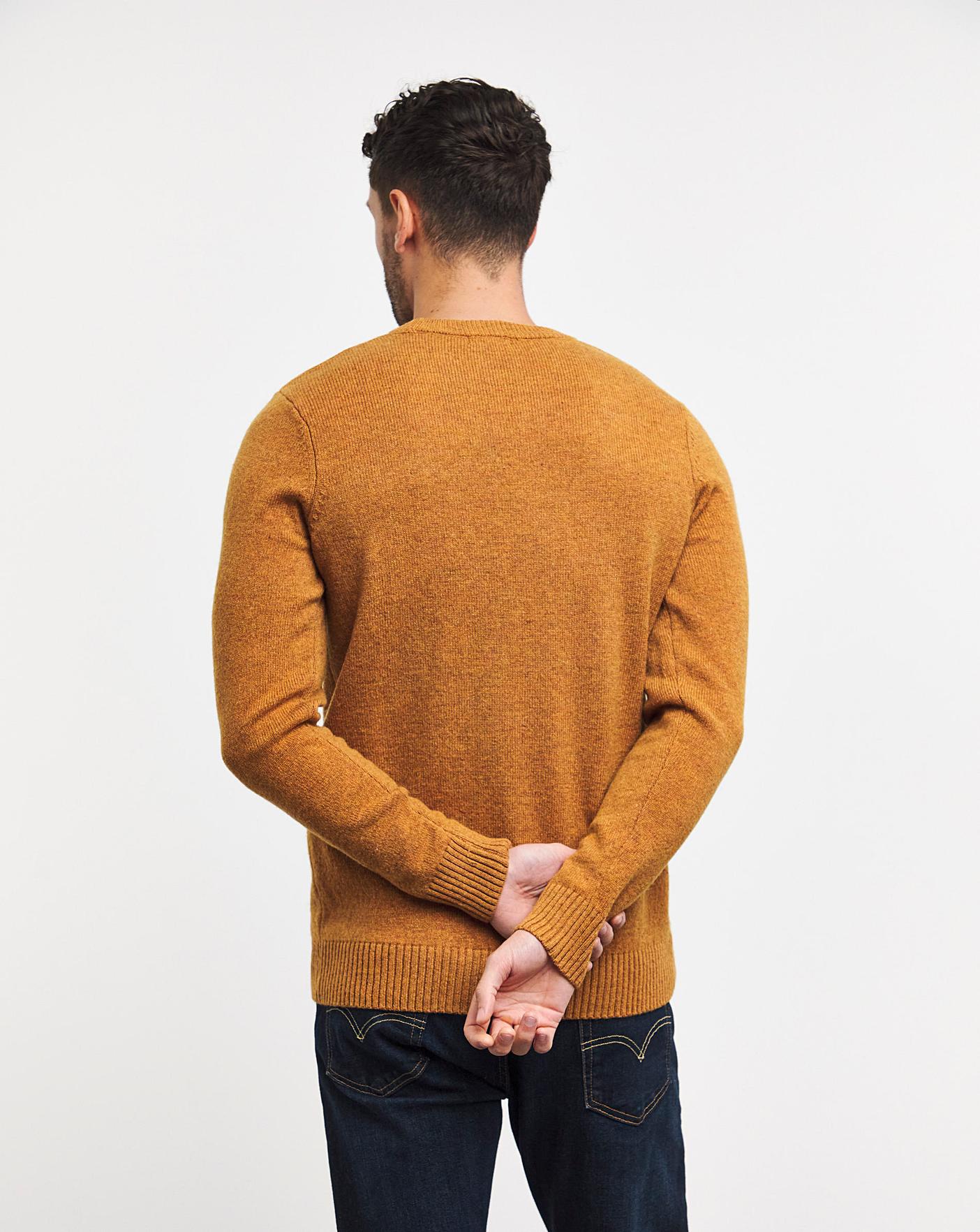 Men's mustard 2025 crew neck jumper