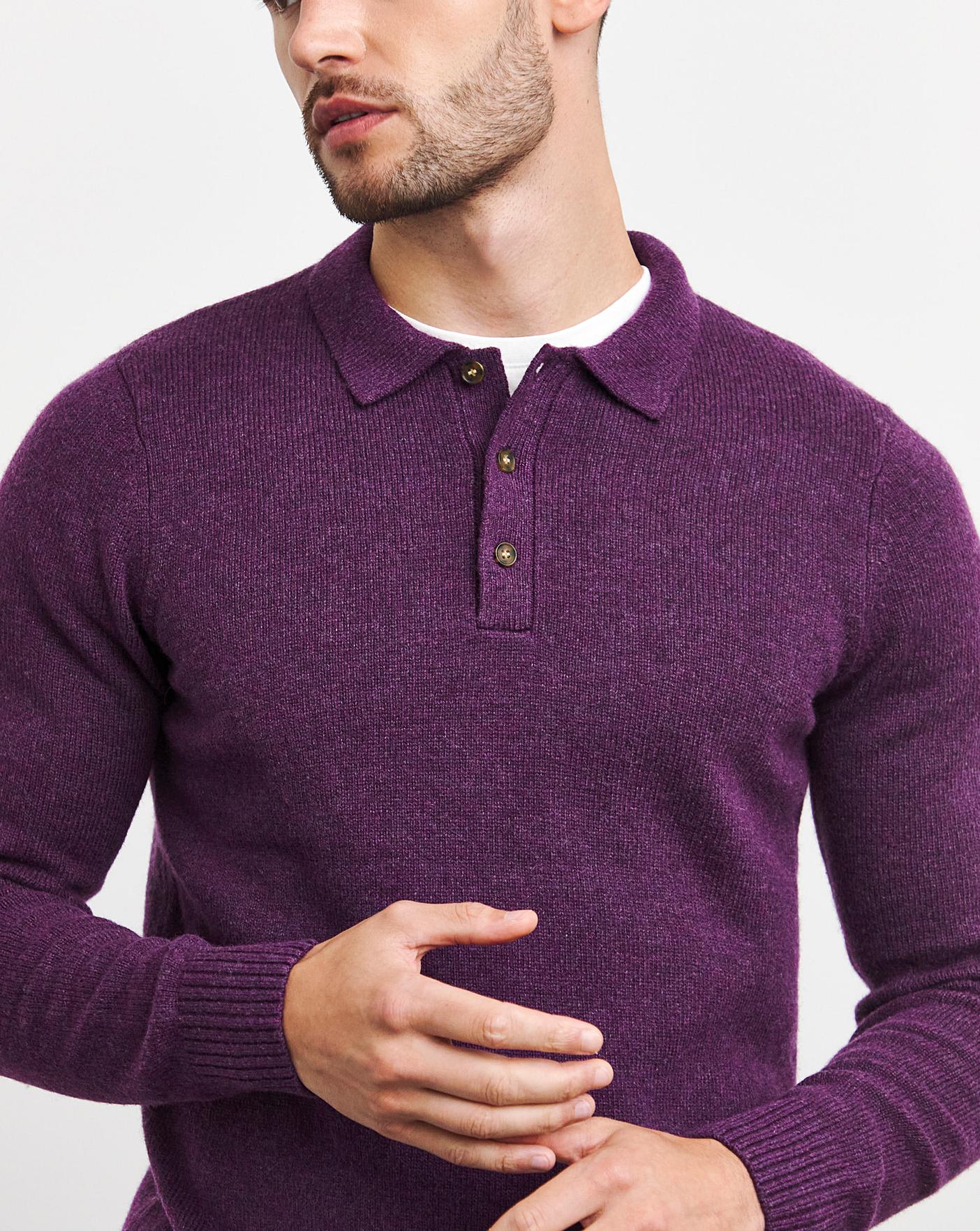 Mens long sleeve outlet polos on sale