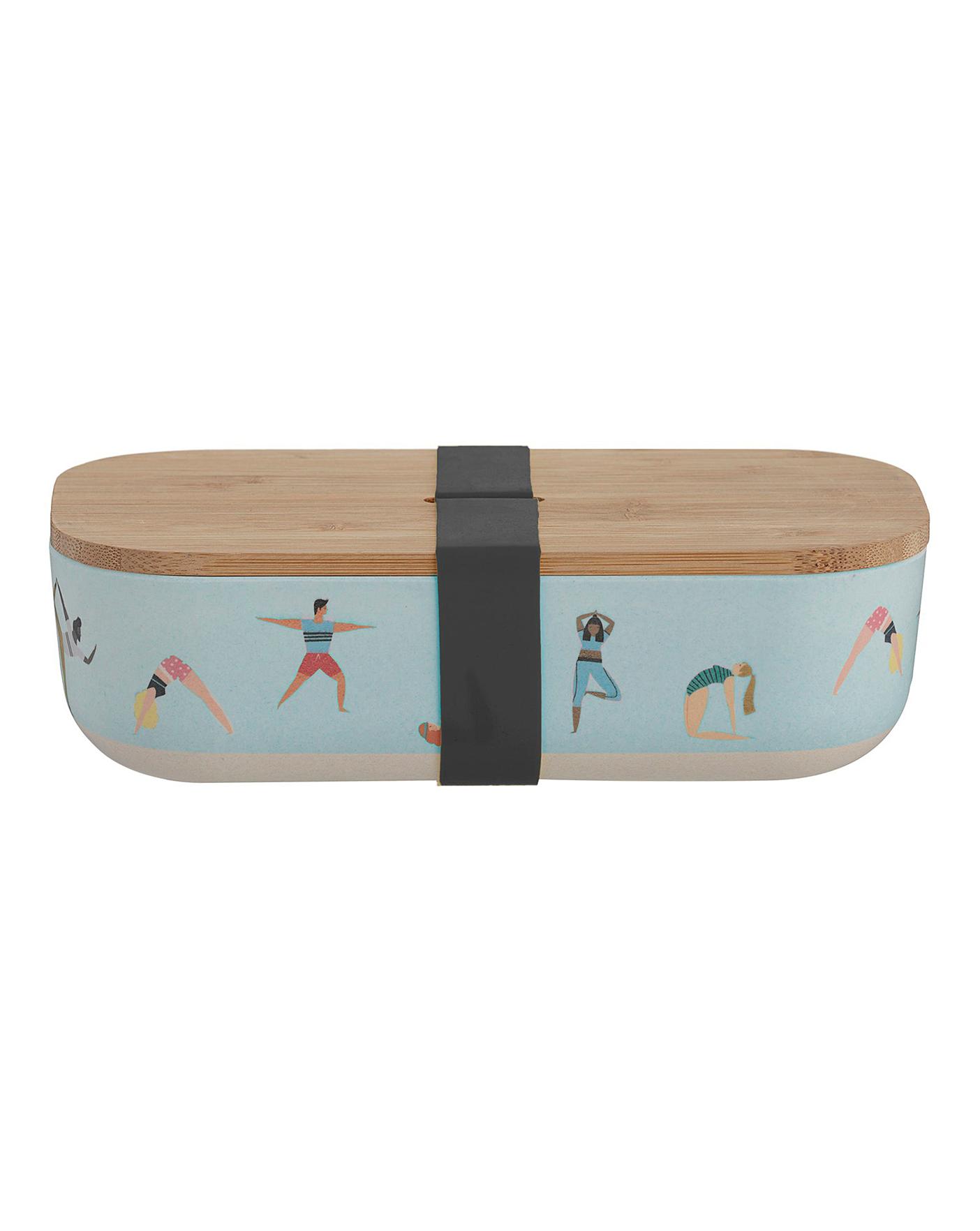 Yoga Print Bamboo Fibre Lunch Box Simply Be