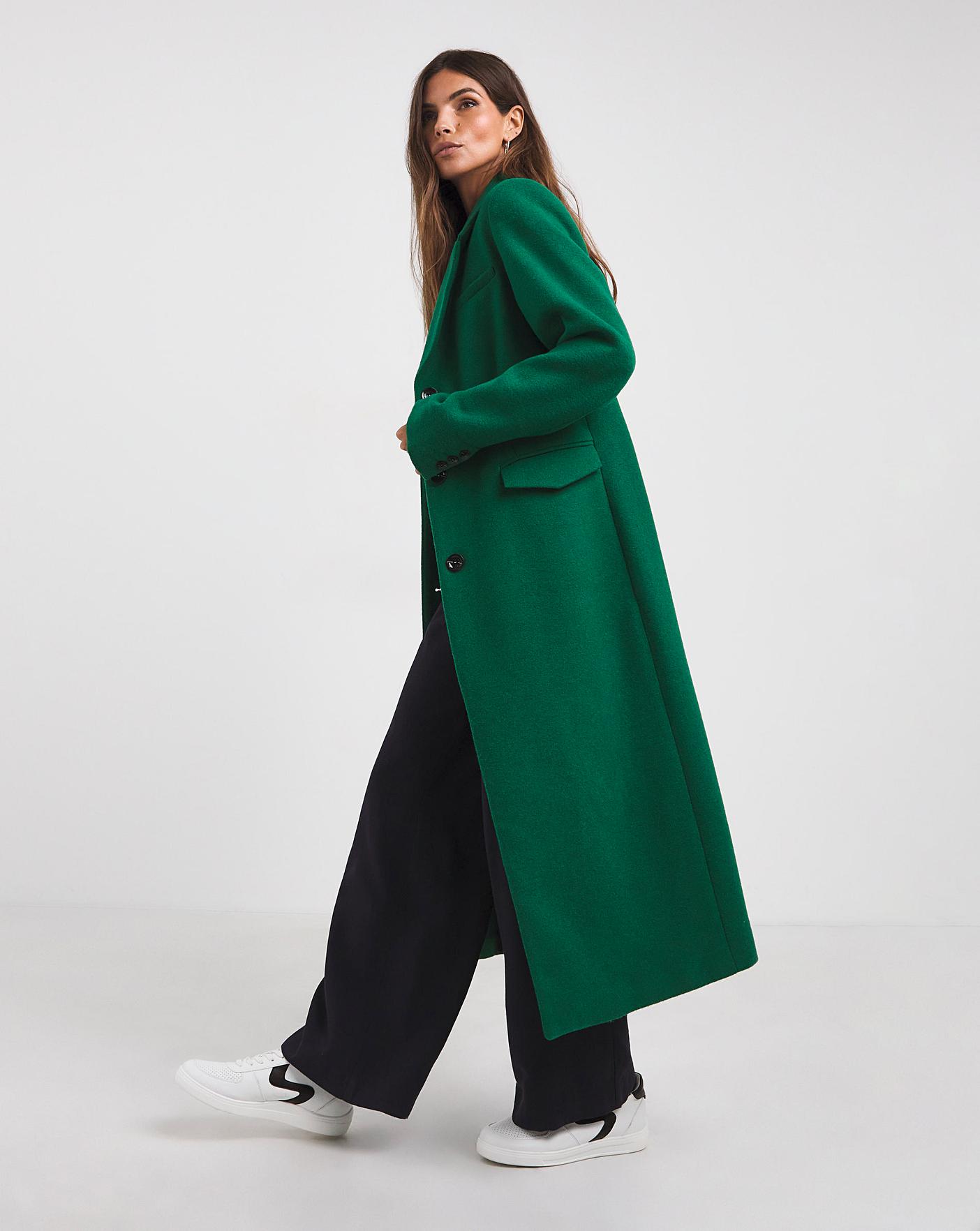 Green on sale longline coat