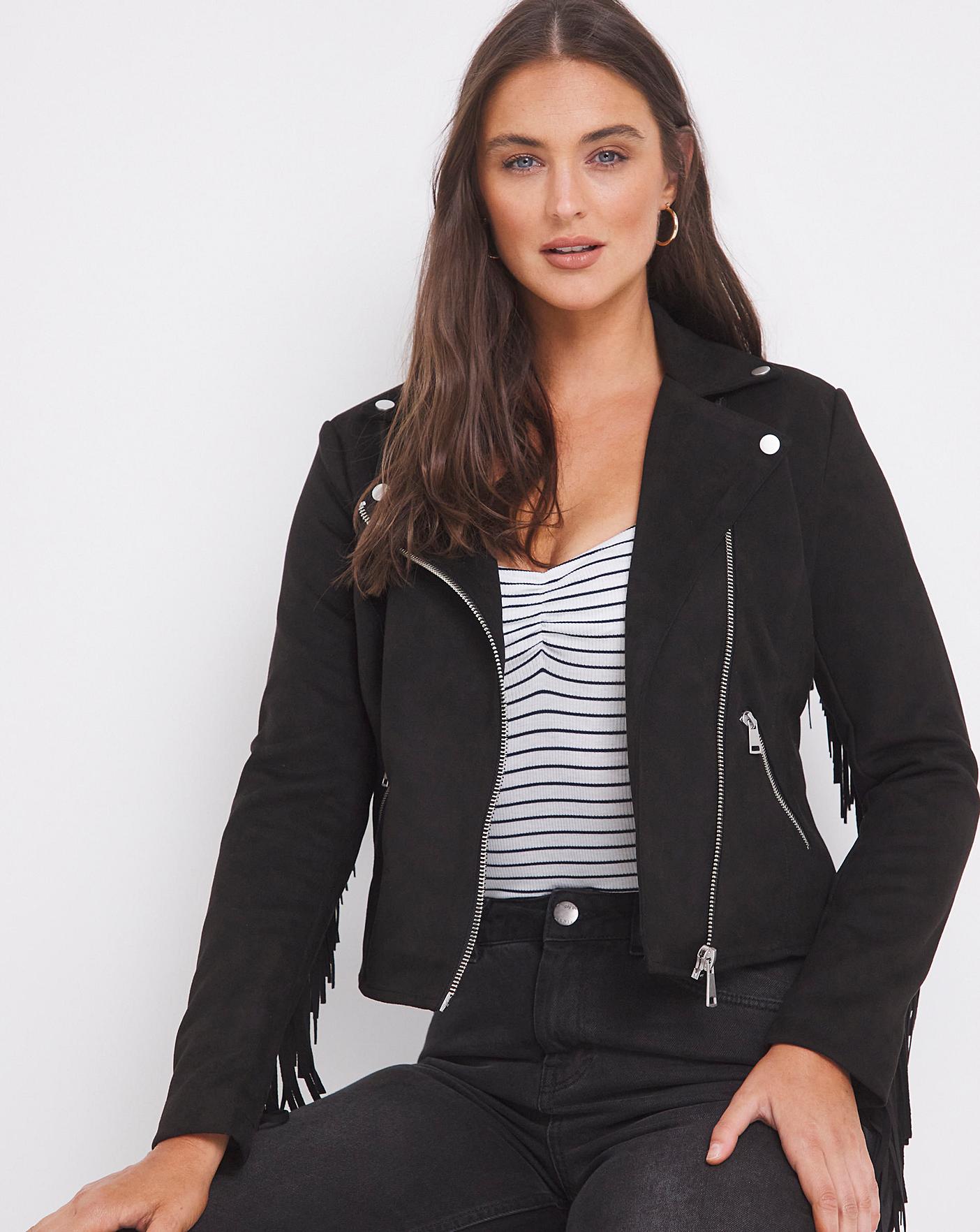 Suede biker clearance jacket sale