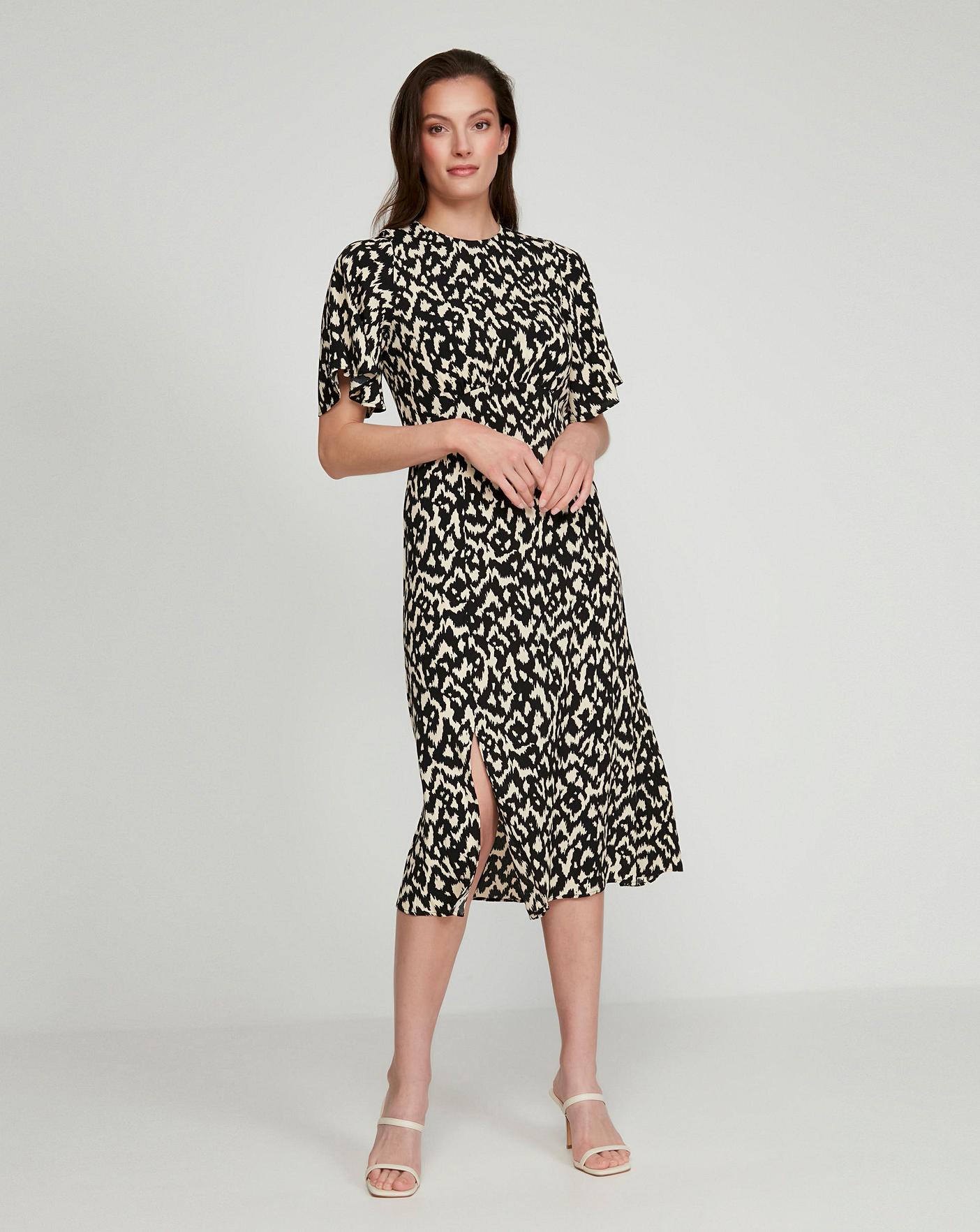 Animal print outlet dress zara sale