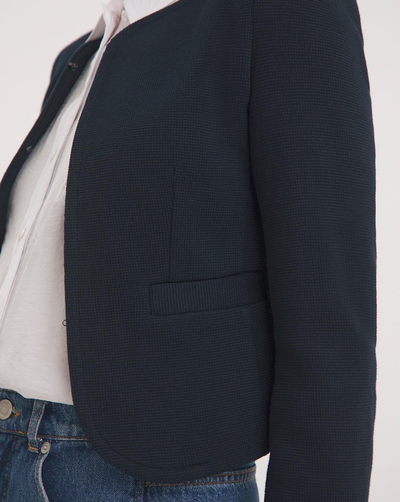 Whistles Collarless Jersey Jacket Oxendales