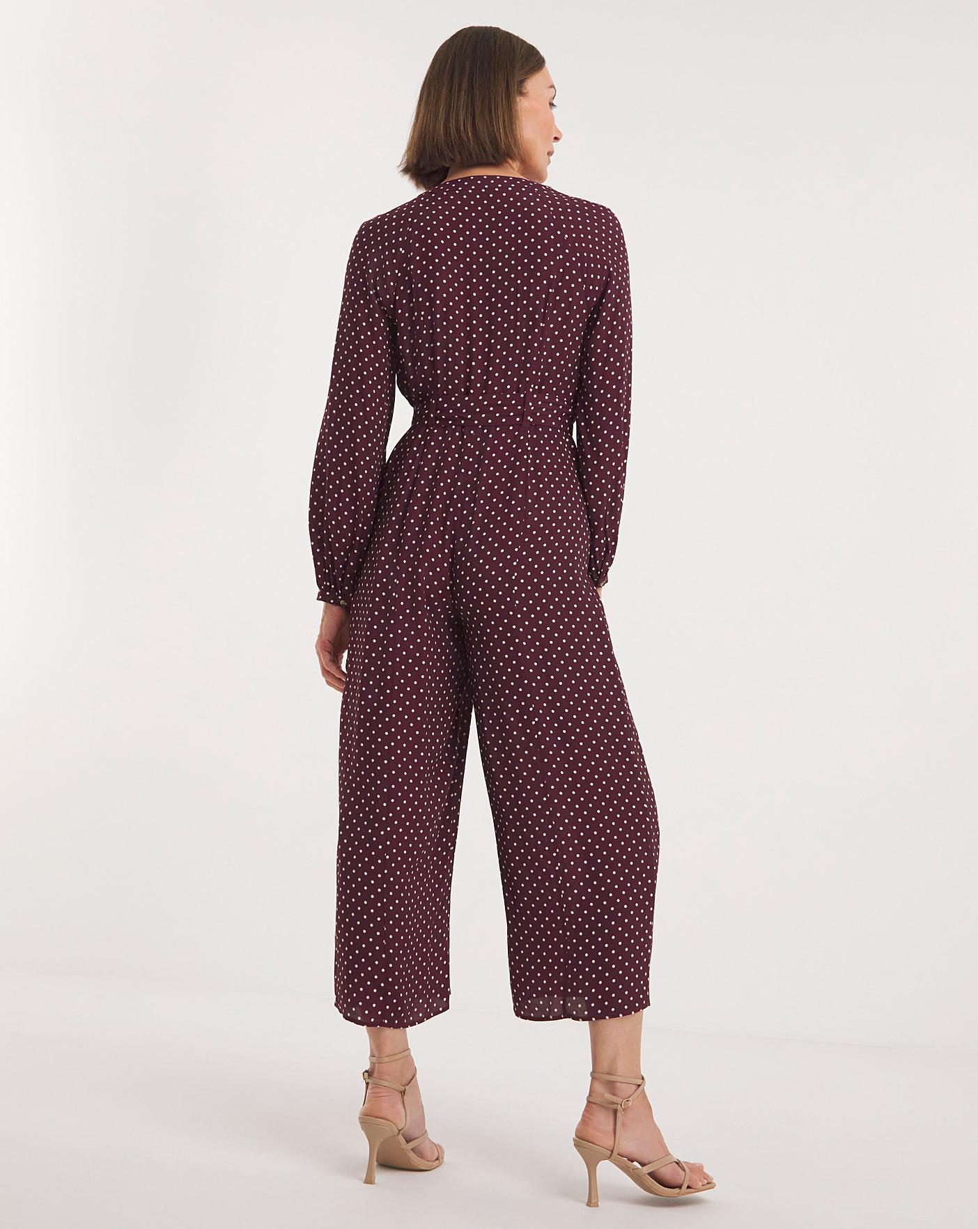 Whistles Lottie Spot Print Jumpsuit J D Williams