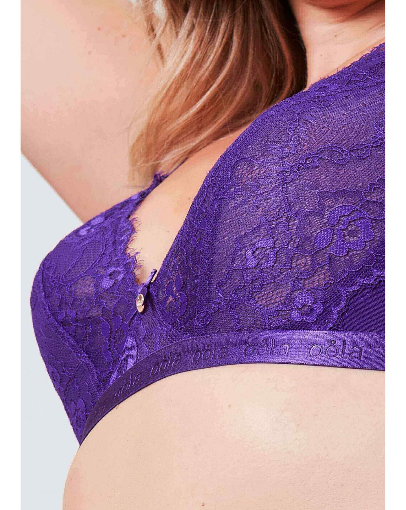 Oola Lace And Logo Non Wired Soft Bra