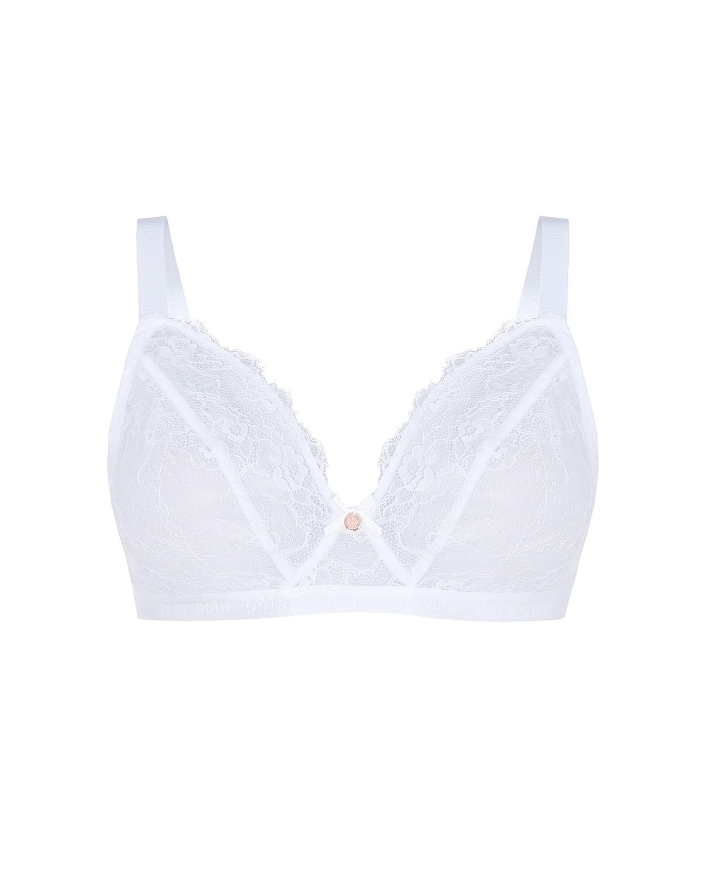 Oola Lace And Logo Non Wired Soft Bra | J D Williams