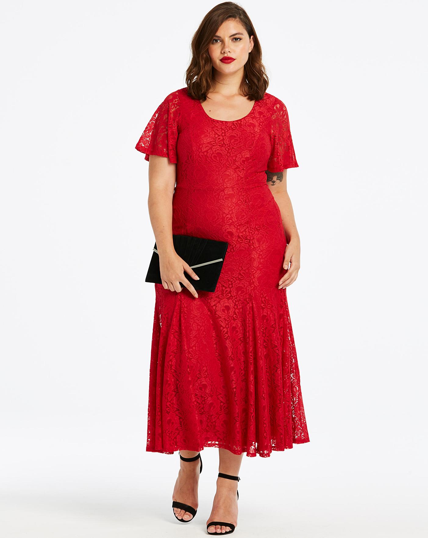 joanna hope red lace dress