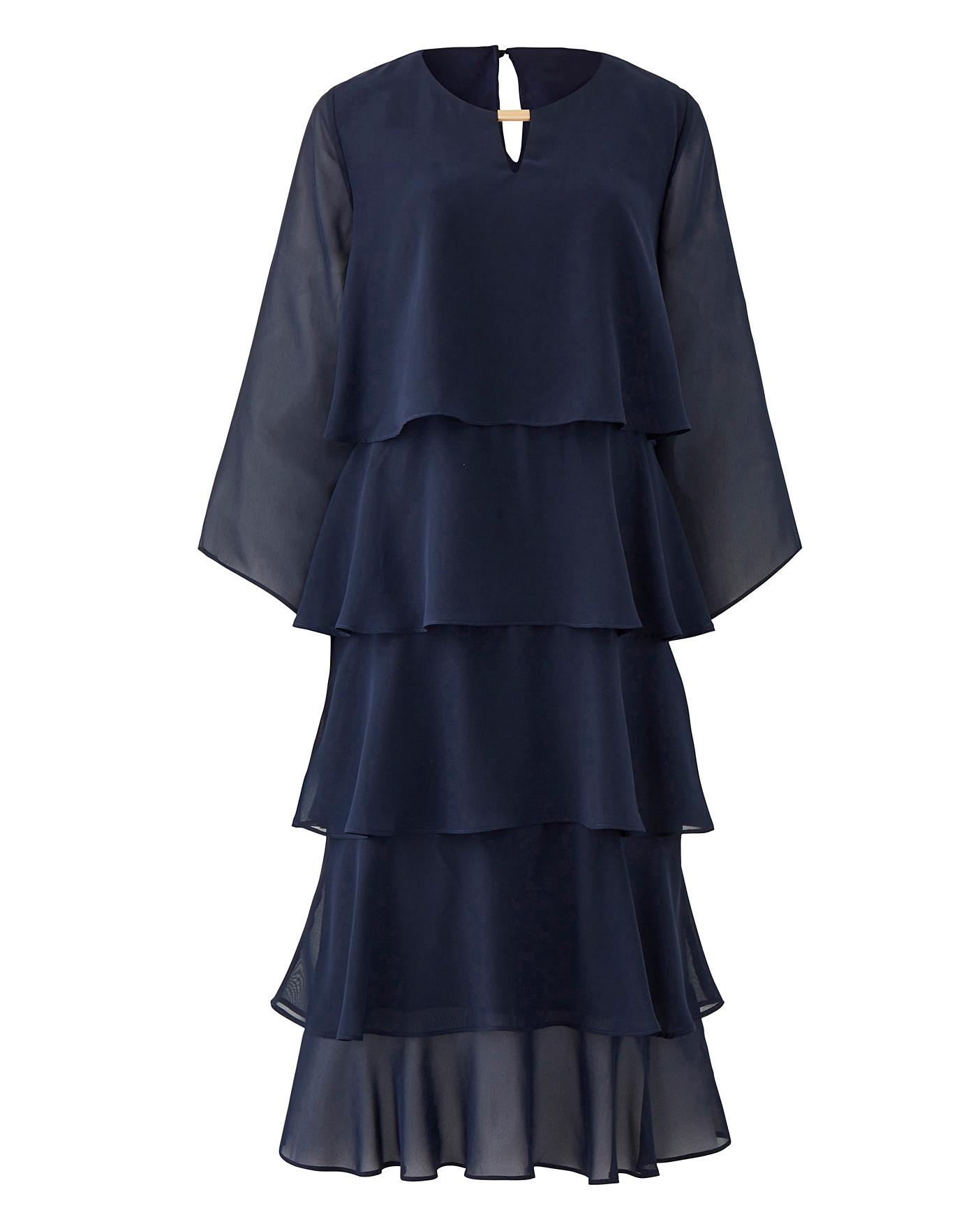 Nightingales Navy Layered Dress Oxendales