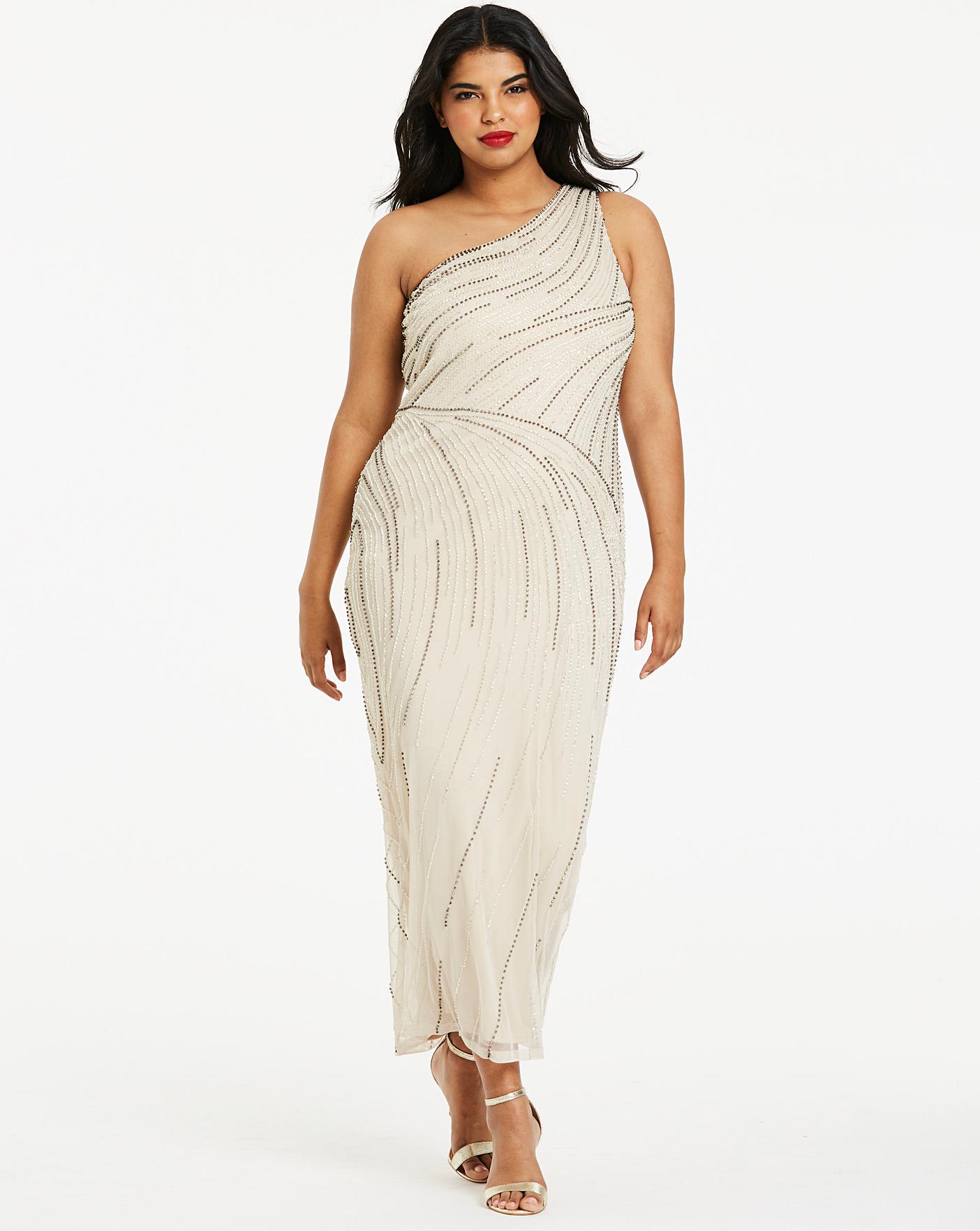 joanna hope stretch beaded maxi dress