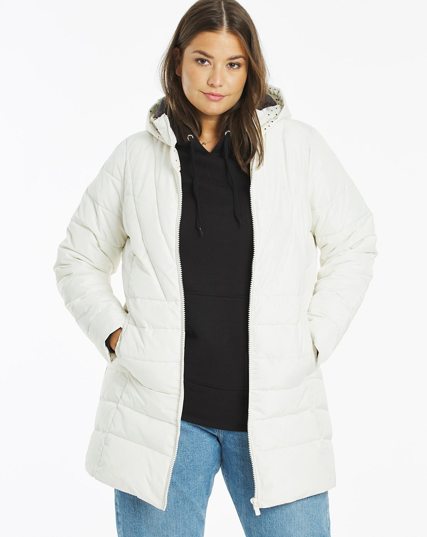 padded coat with side zips