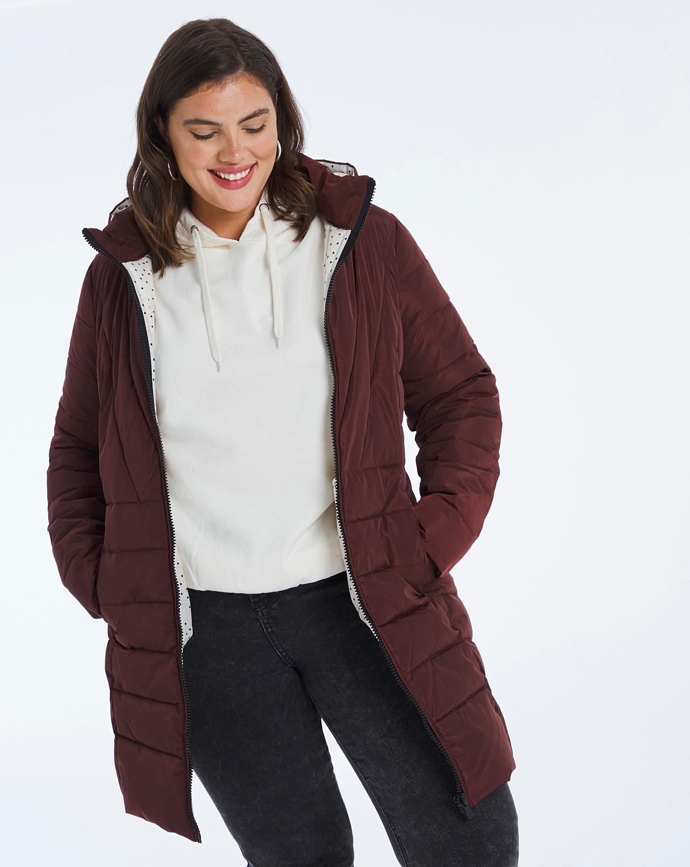 padded coat with side zips