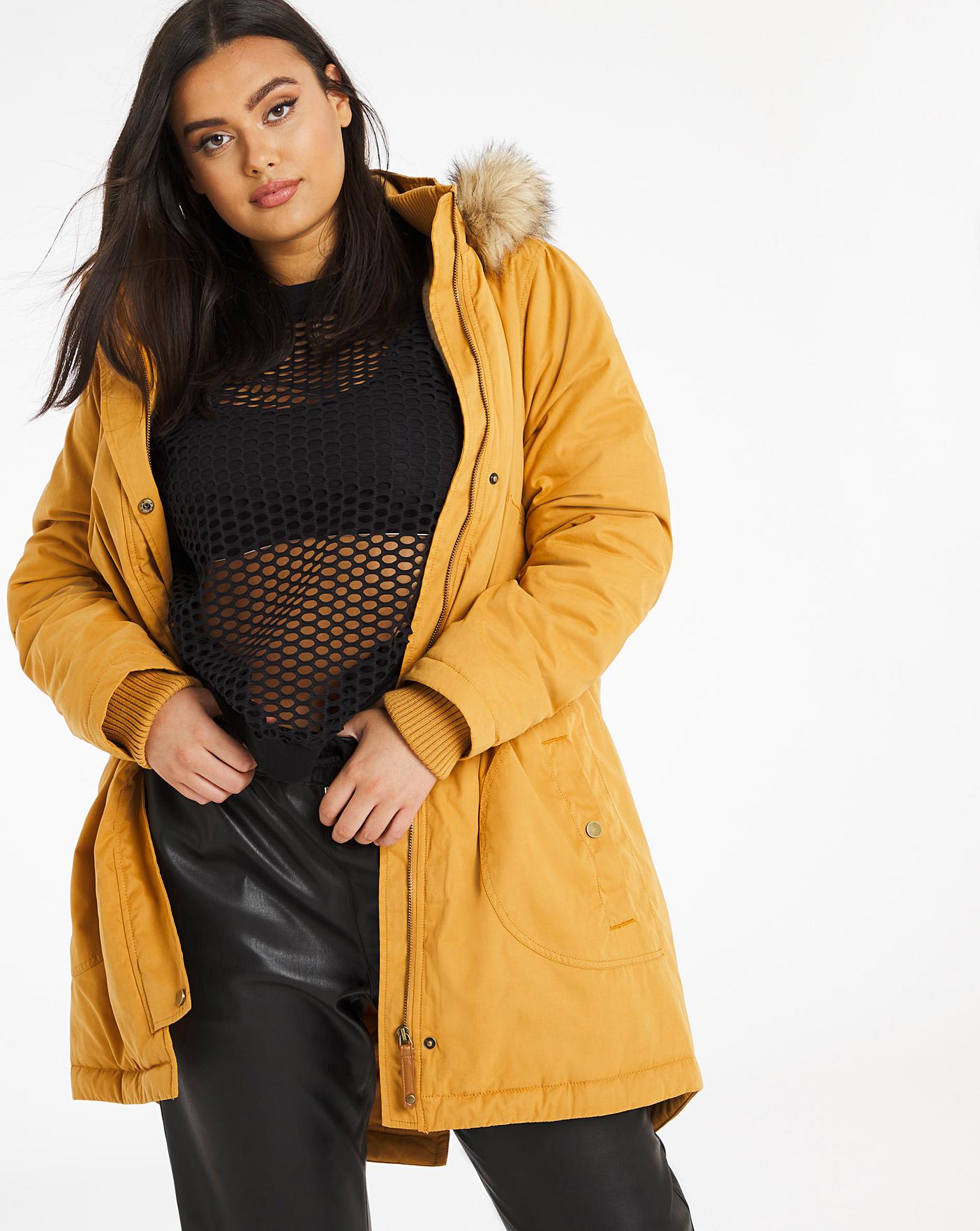 mustard winter jacket