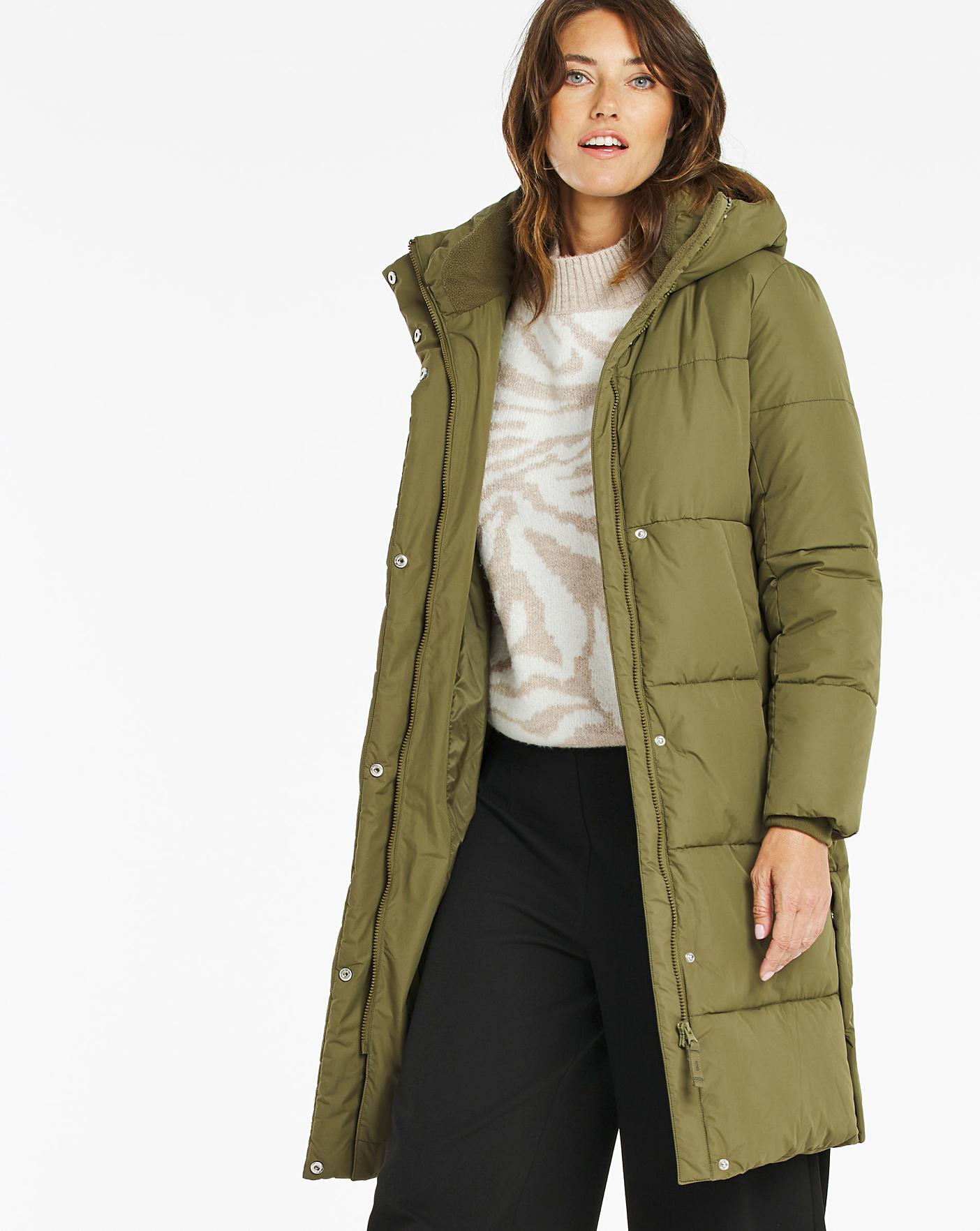 khaki long coat