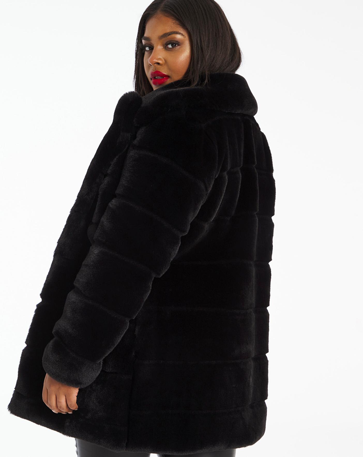 Simply be faux fur coat Clearance