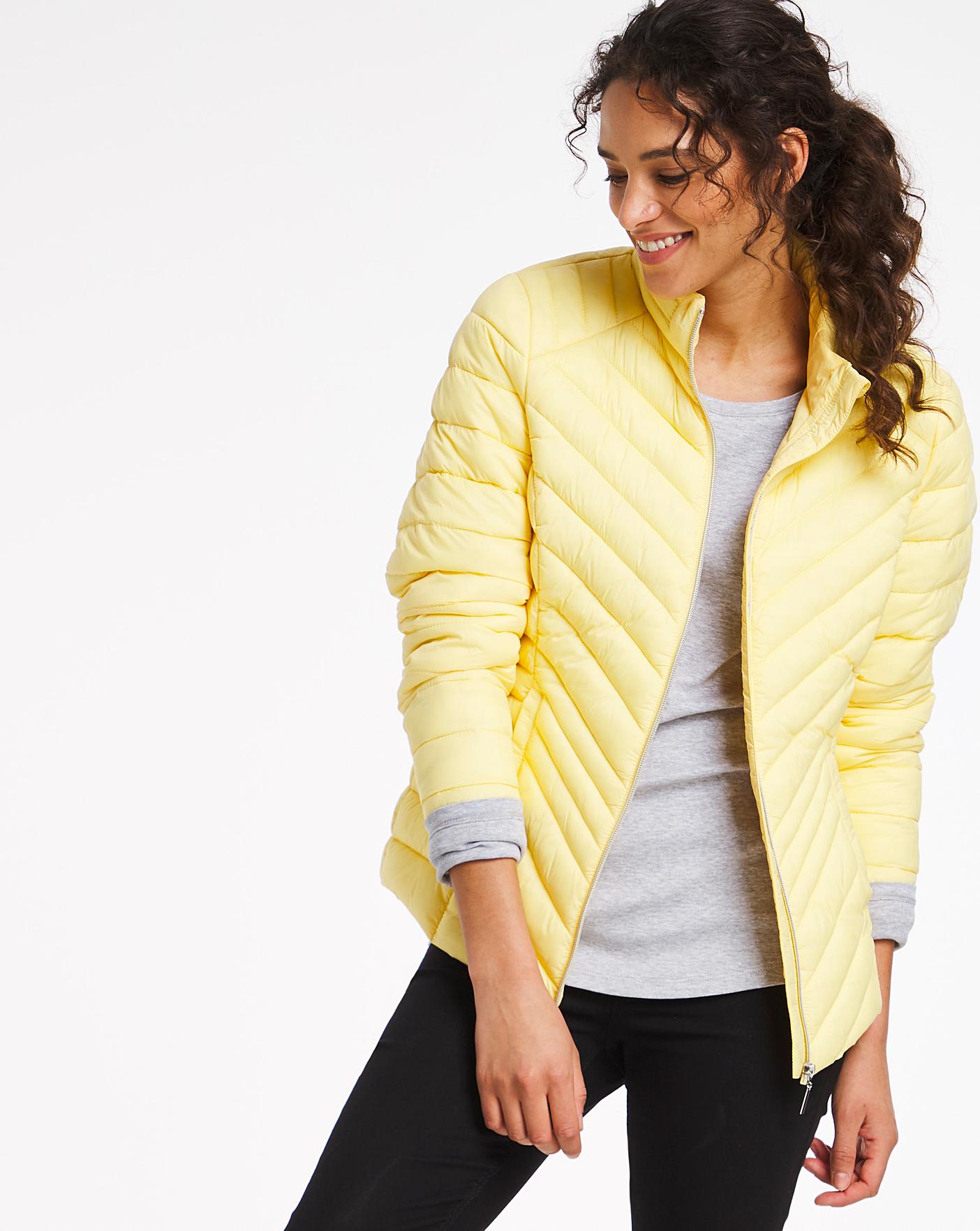 lemon puffer jacket