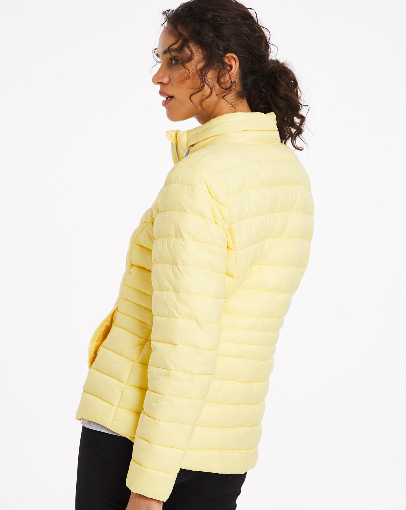 lemon puffer jacket