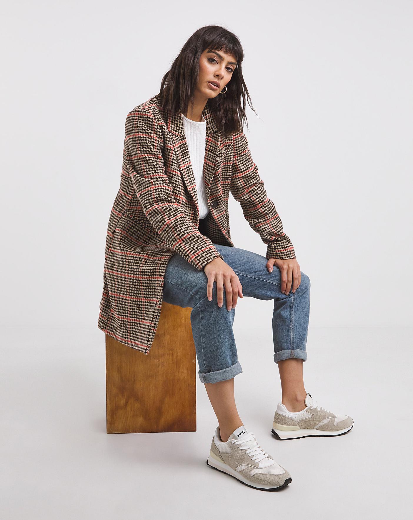 Heritage check outlet coat