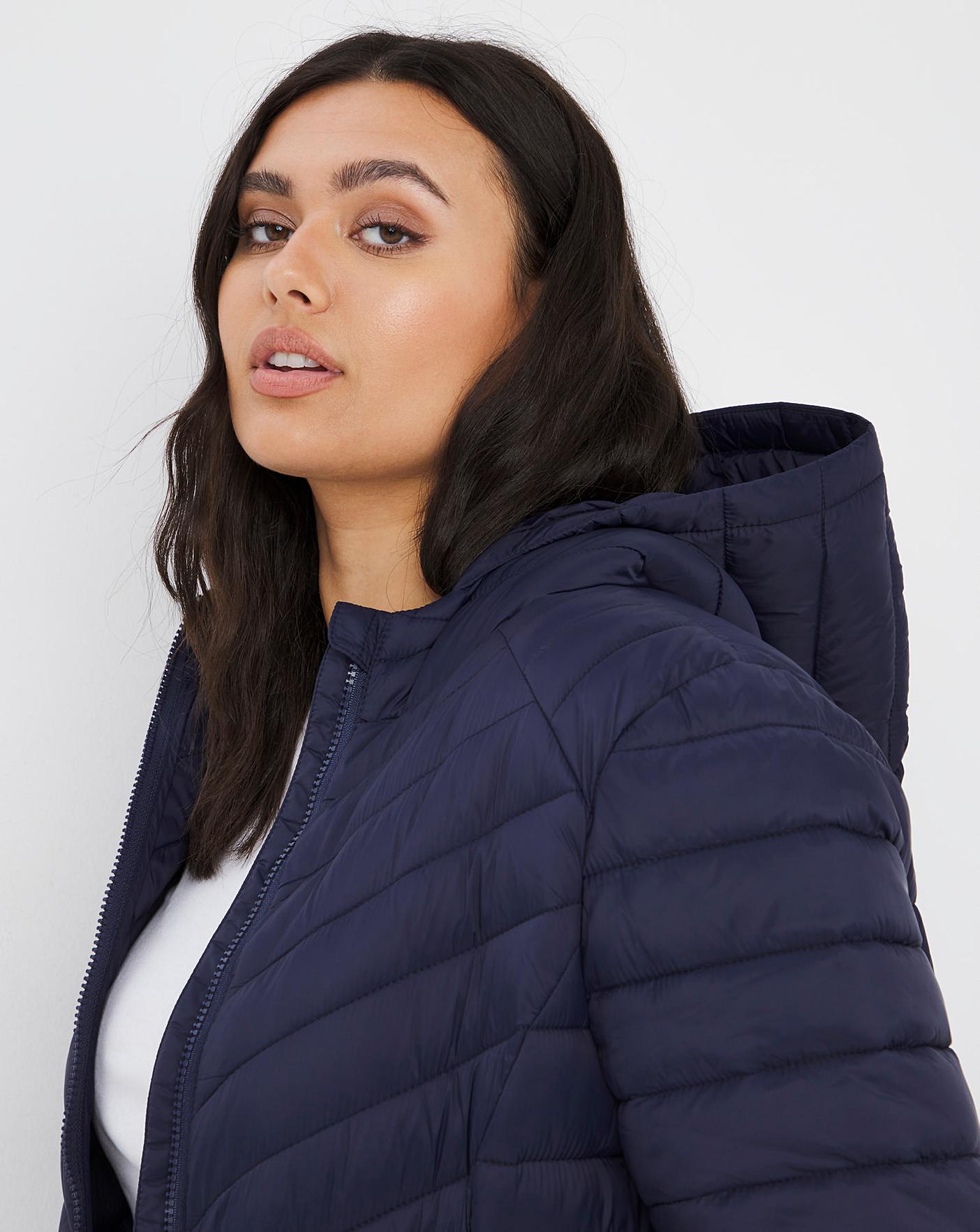 navy padded jacket womens