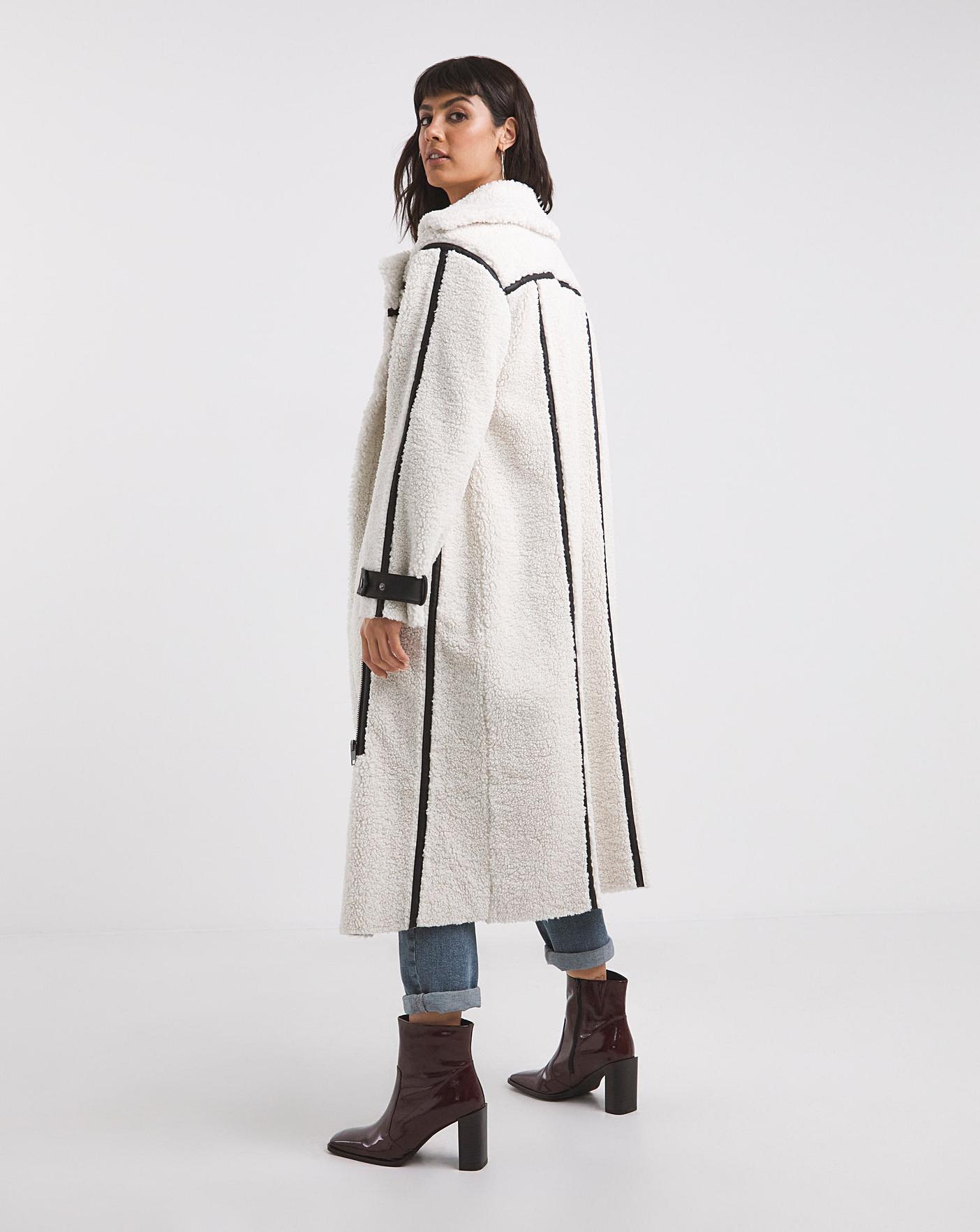 Faux shearling 2024 coat kensie