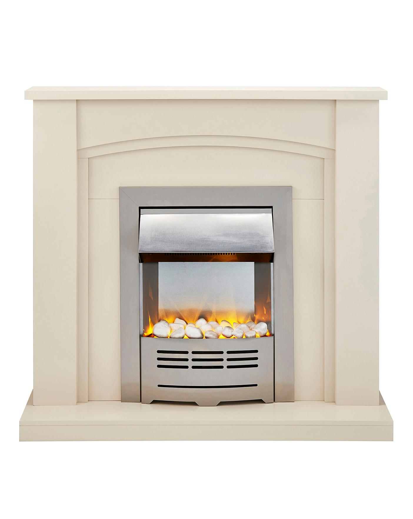 Beldray Cream Electric Fire Suite Marisota