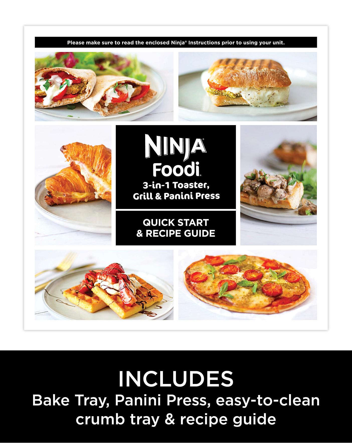 Ninja Foodi 3-in-1 Toaster, Grill & Panini Press [Stainless Steel] ST202UK