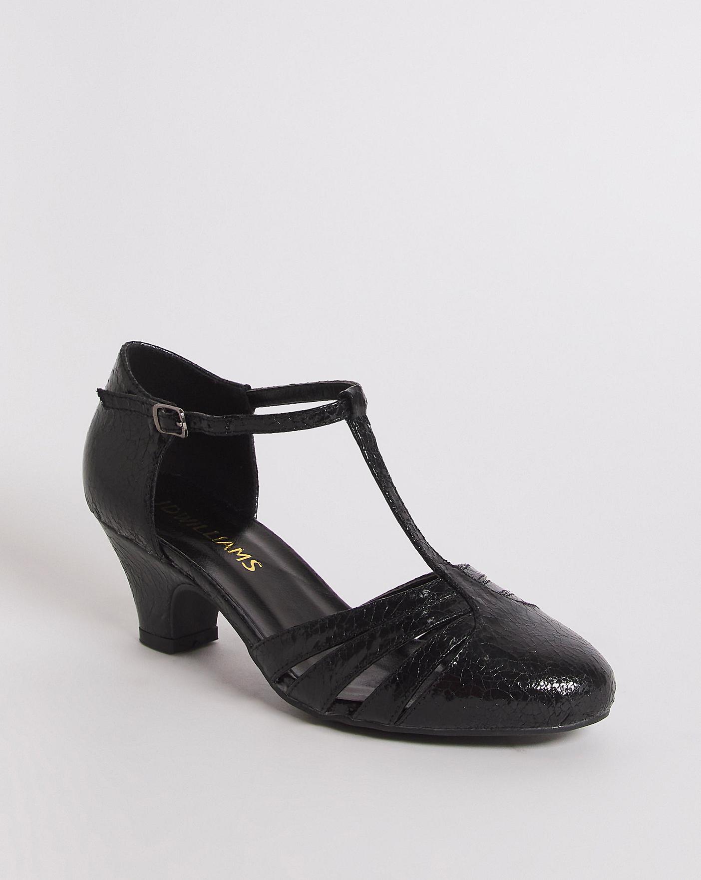 Closed Back T Bar Occasion Shoe E Fit | Oxendales