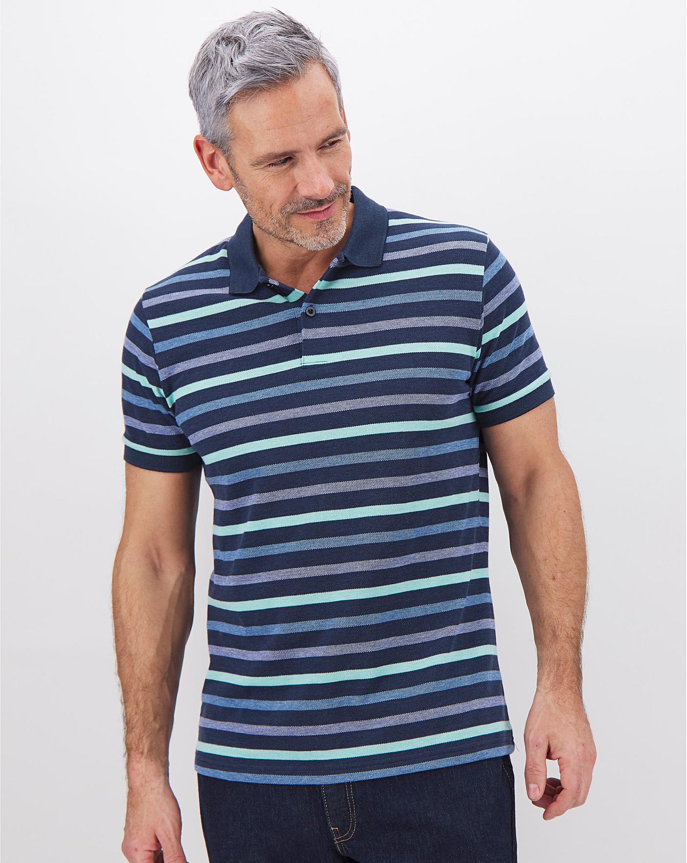 Mens short sleeve sale striped polo shirts