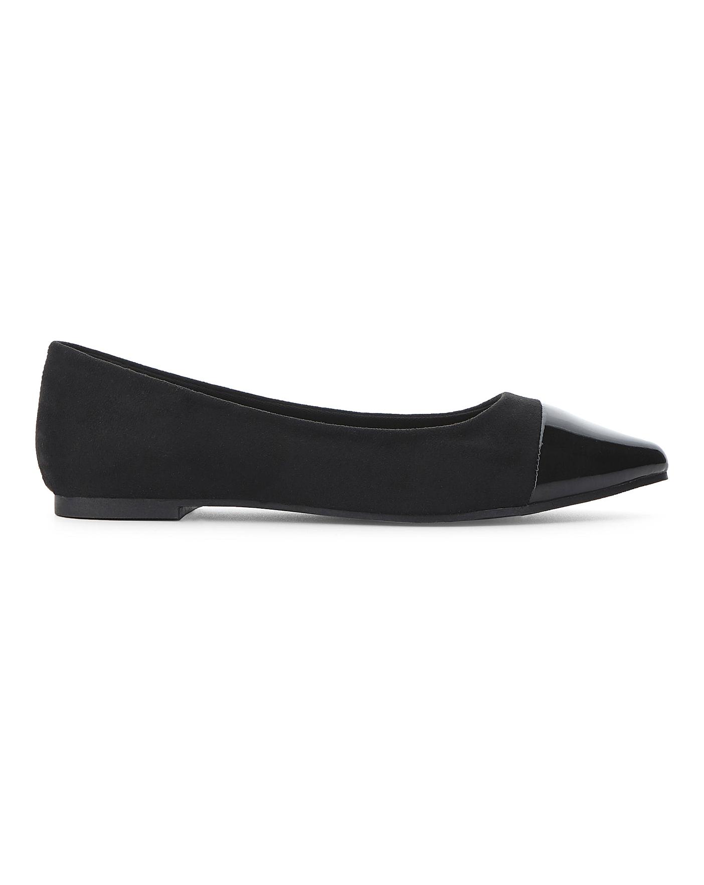 Hera Toecap Ballerinas Extra Wide Fit | J D Williams