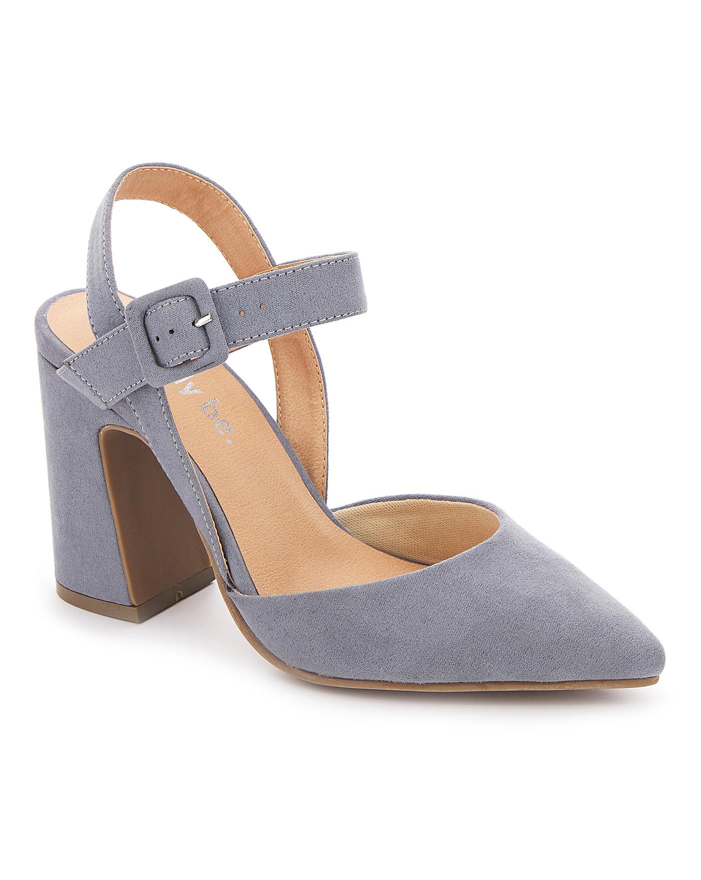 grey court shoes wide fit