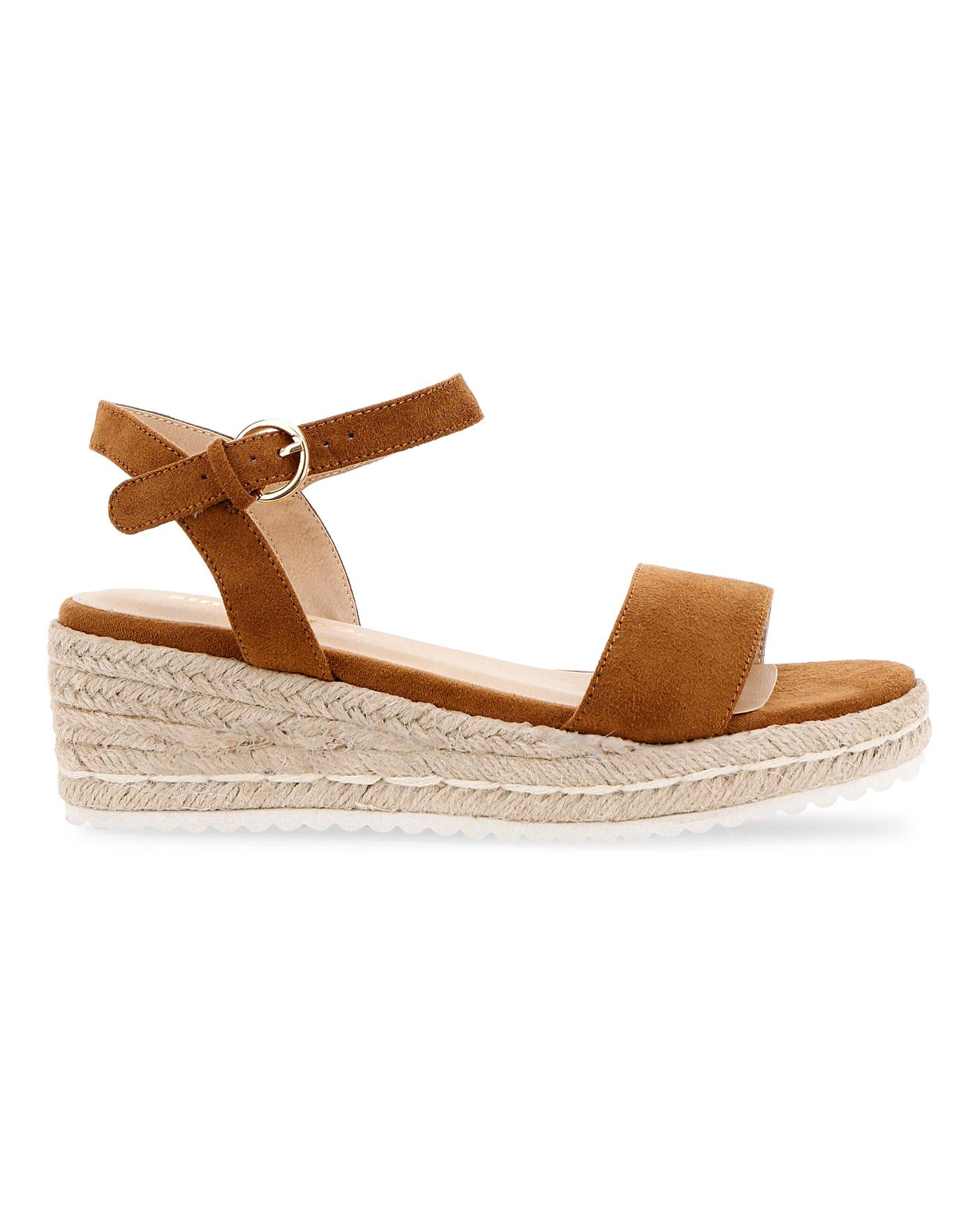 Oregon Espadrille Wedge Extra Wide Fit 