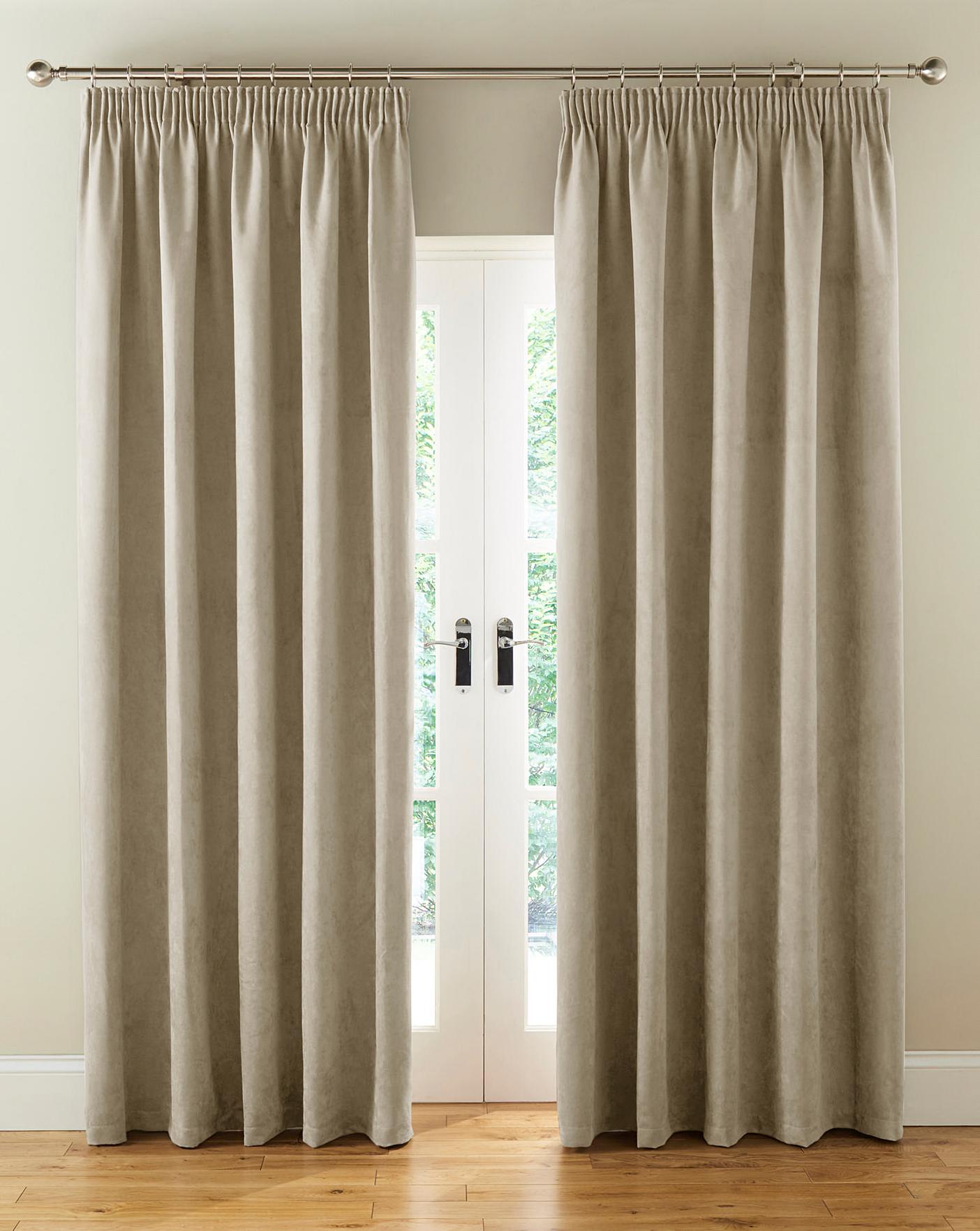Faux Suede Pencil Pleat Lined Curtains Simply Be