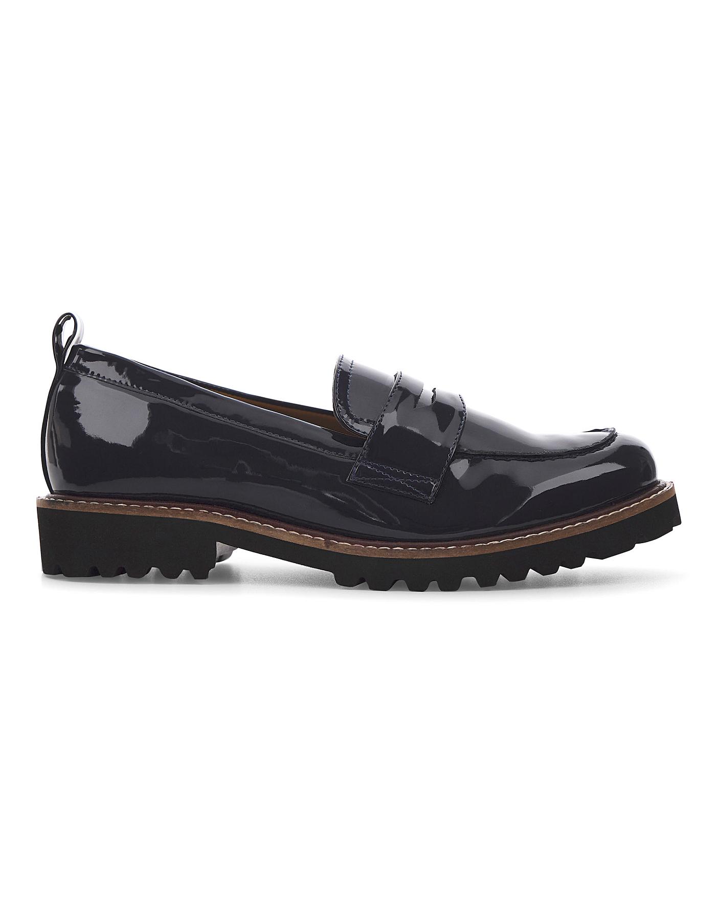chunky wide fit loafers