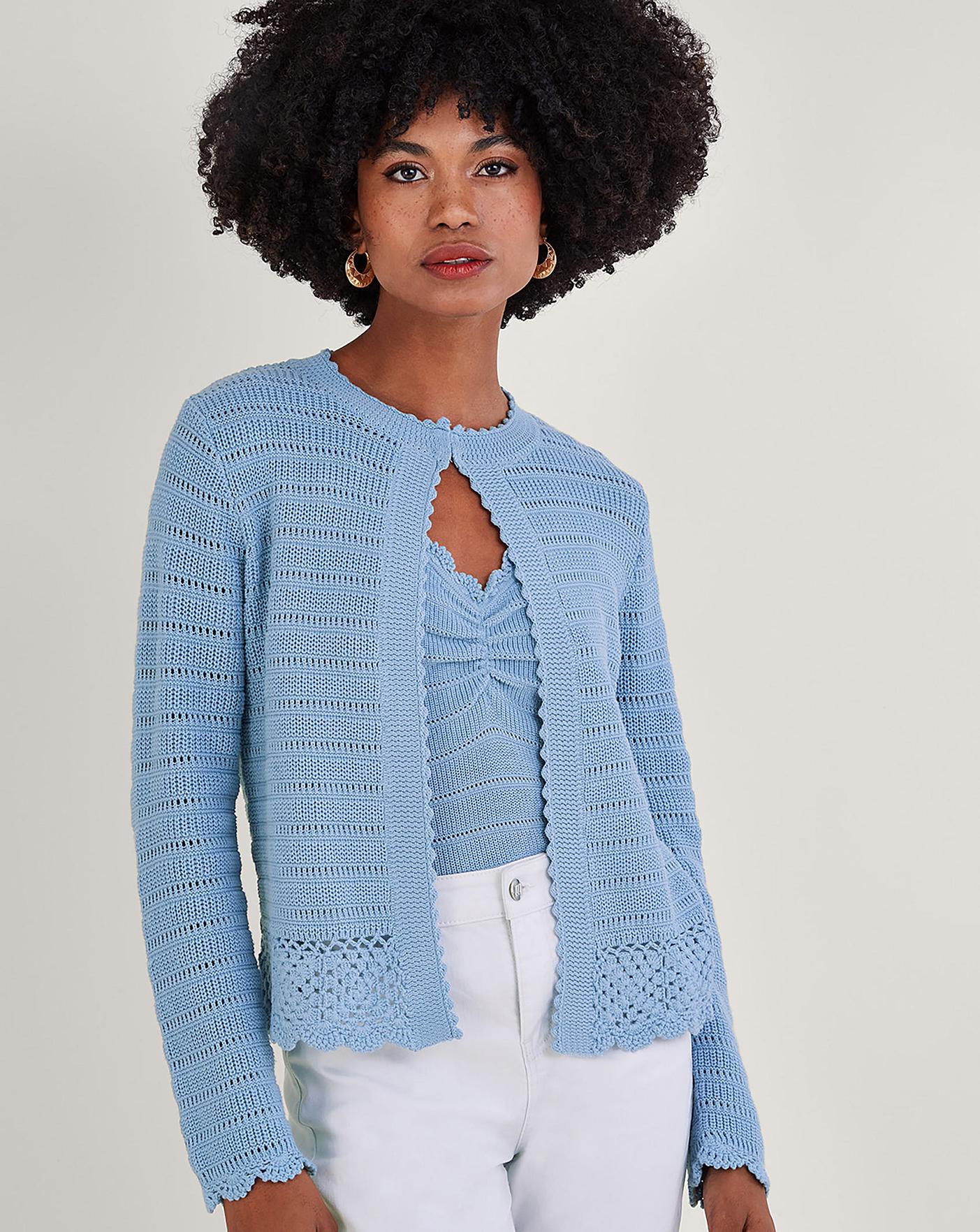 Monsoon Pointelle Knit Cardigan | Ambrose Wilson