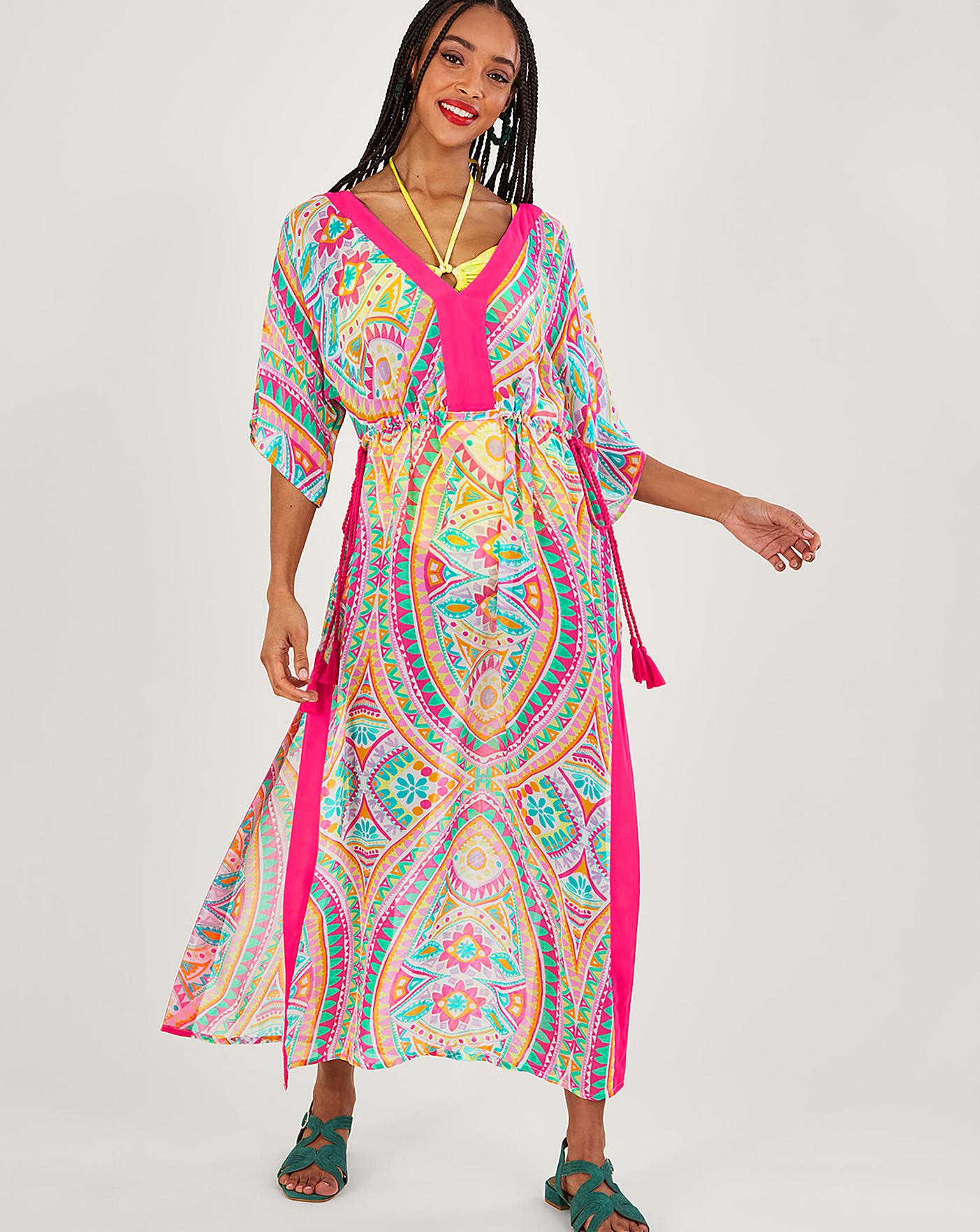 Monsoon Mosaic Print Maxi Kaftan | Ambrose Wilson