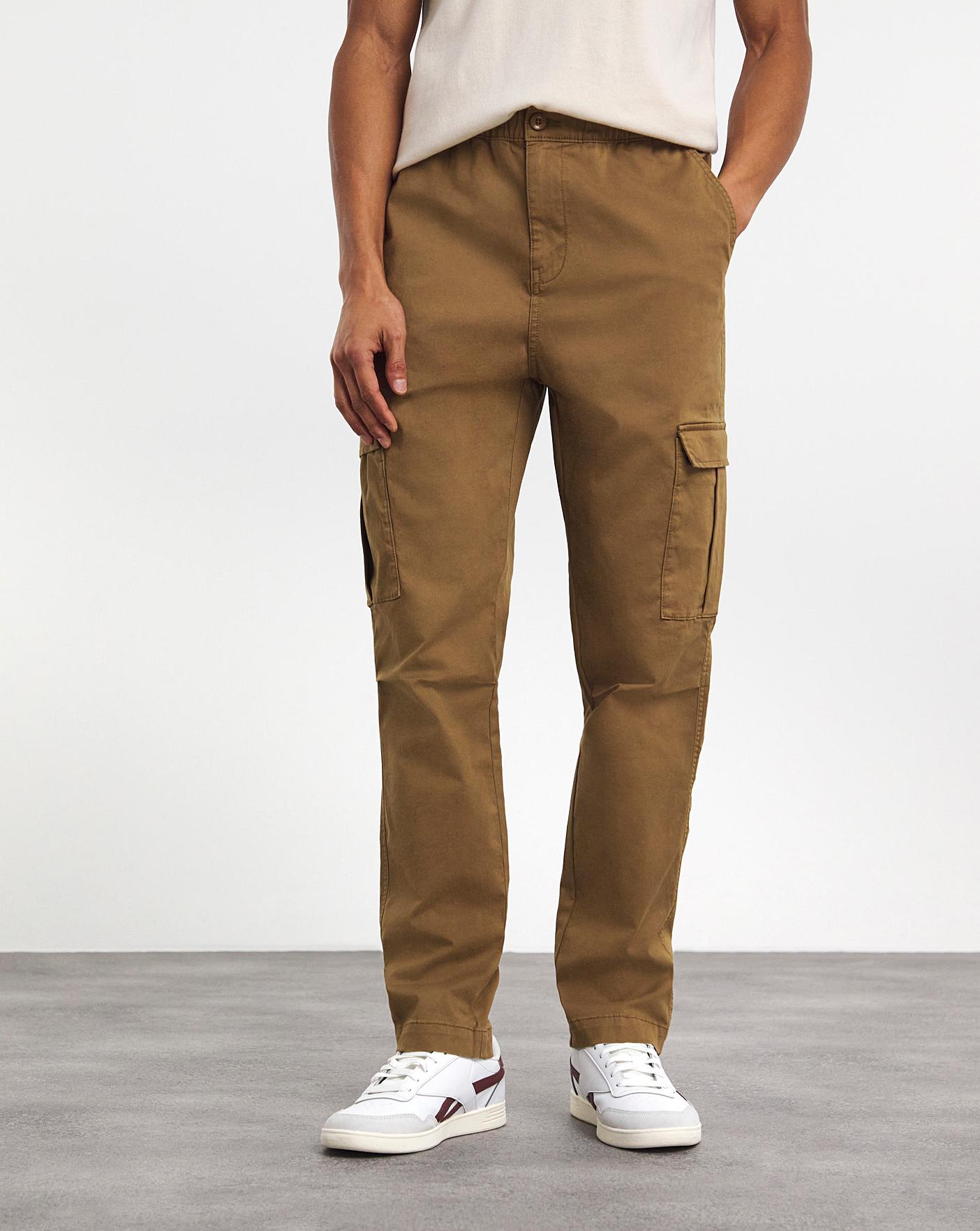 Elasticated Waist Tapered Cargo Trouser | Premier Man