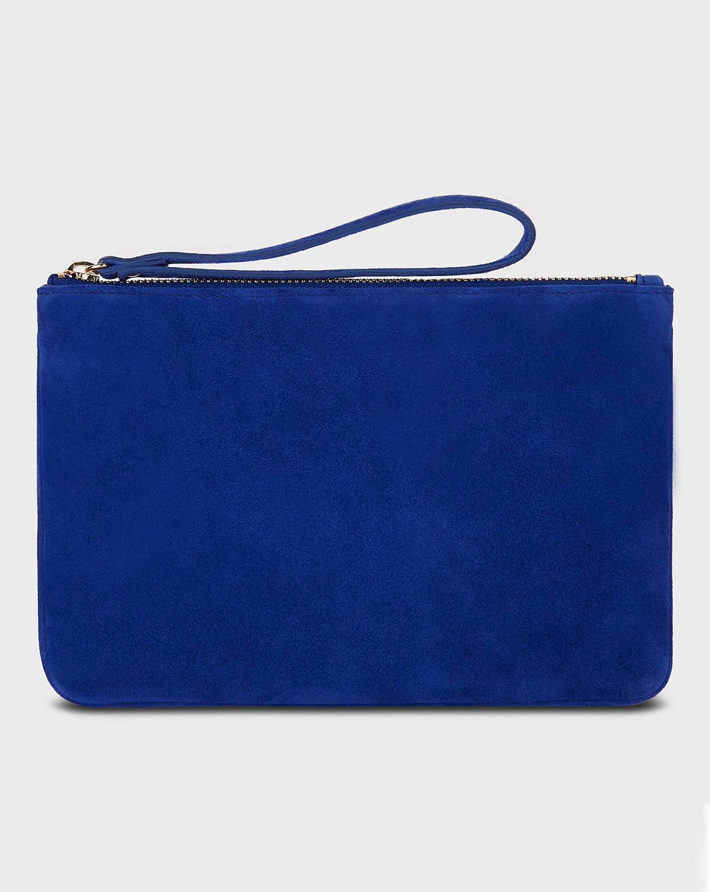 navy wristlet bag