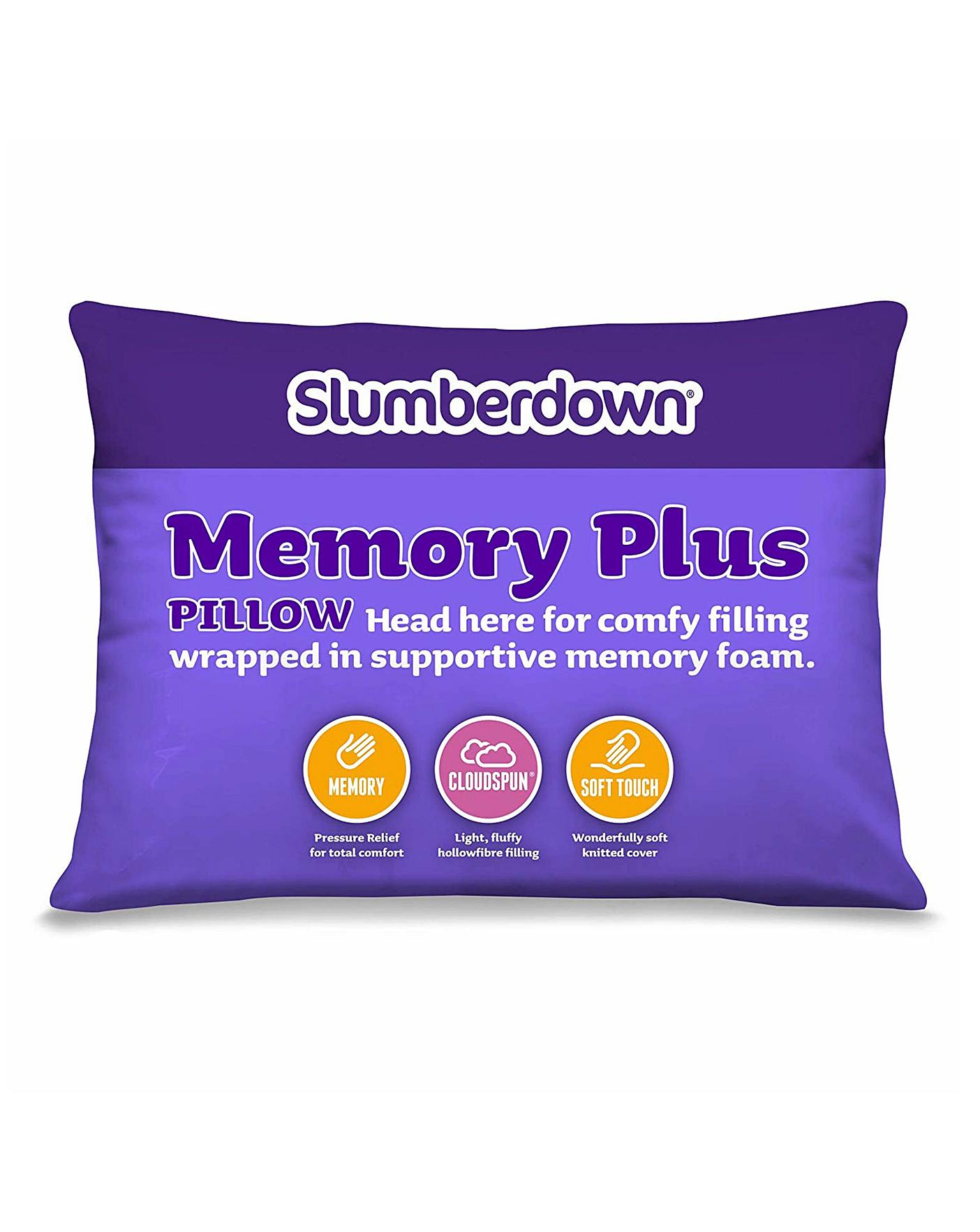 Slumberdown Memory Foam Plus Pillow Slumberdown Memory Foam Pillow Shop