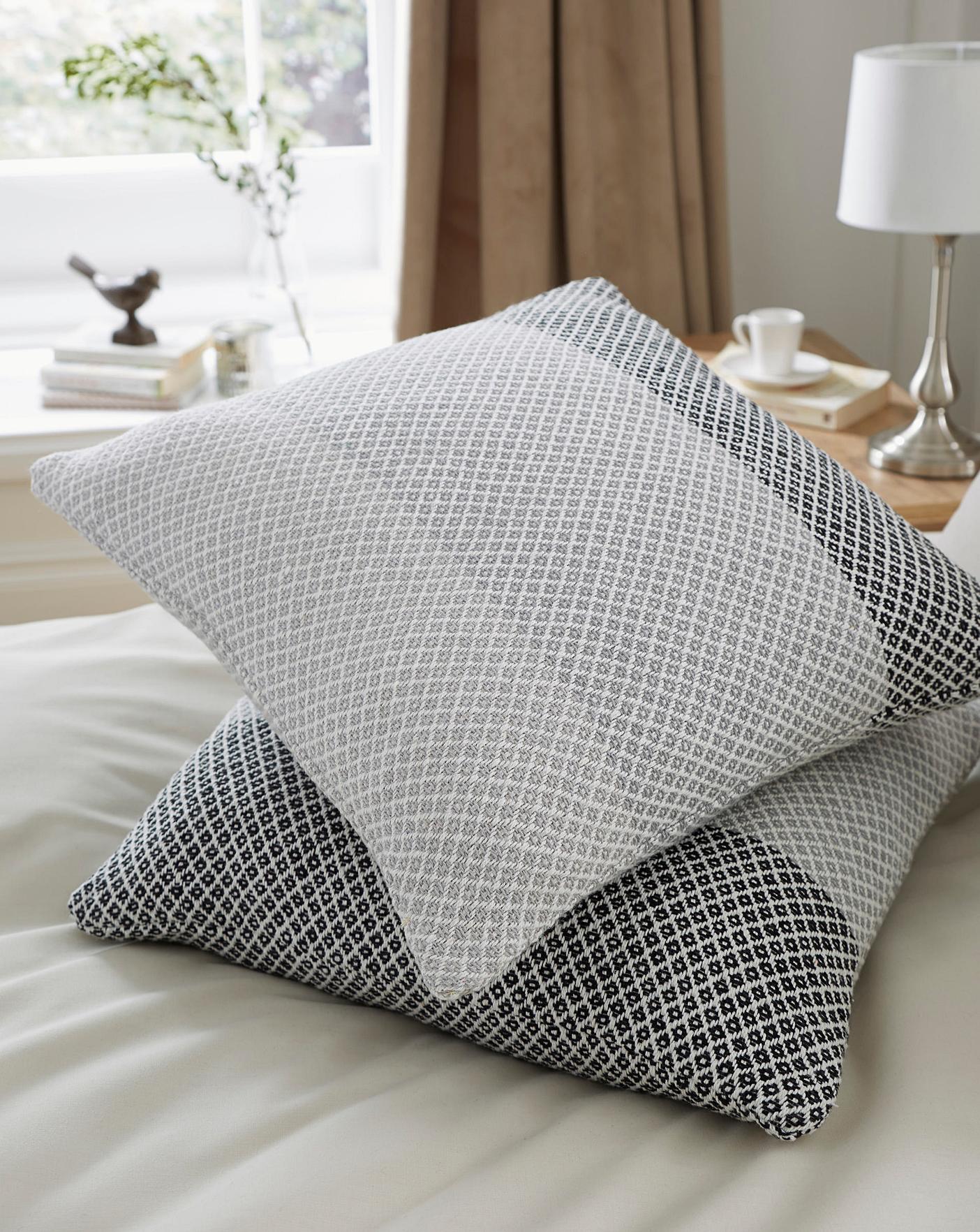 Tonal Stripe Cotton Cushion Covers Pk 2 House Of Bath Tonal Stripe Cotton Cushion Covers Pk 2